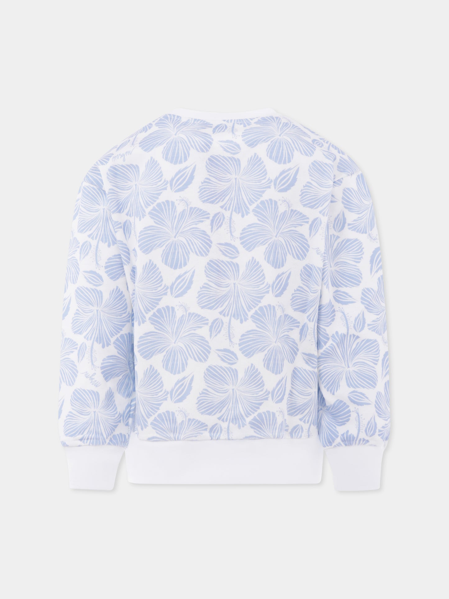 Light blue sweatshirt for girl with logo