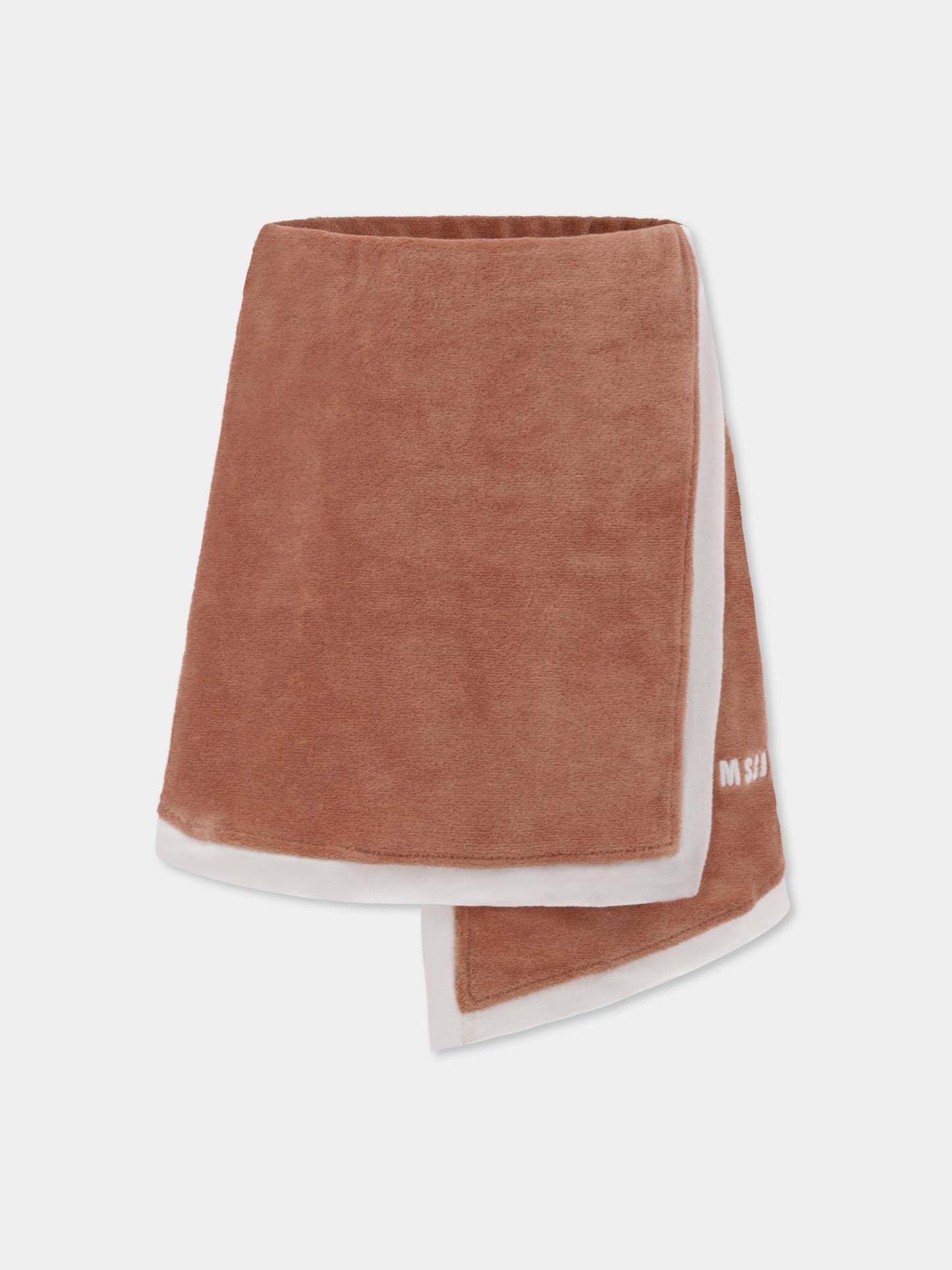 Brown skirt for girl with logo