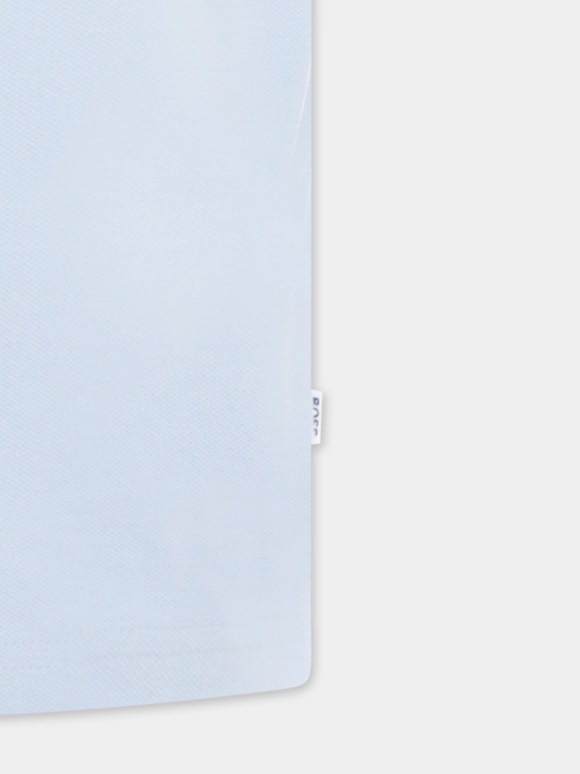 Polo celeste per bambino con logo,Boss,J50704 783