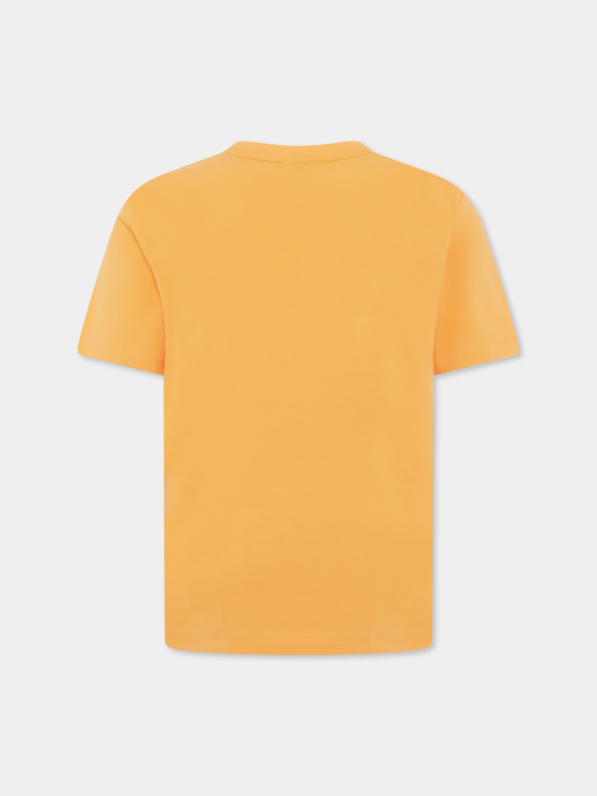 T-shirt arancione per bambino con logo,Boss,J50718 389