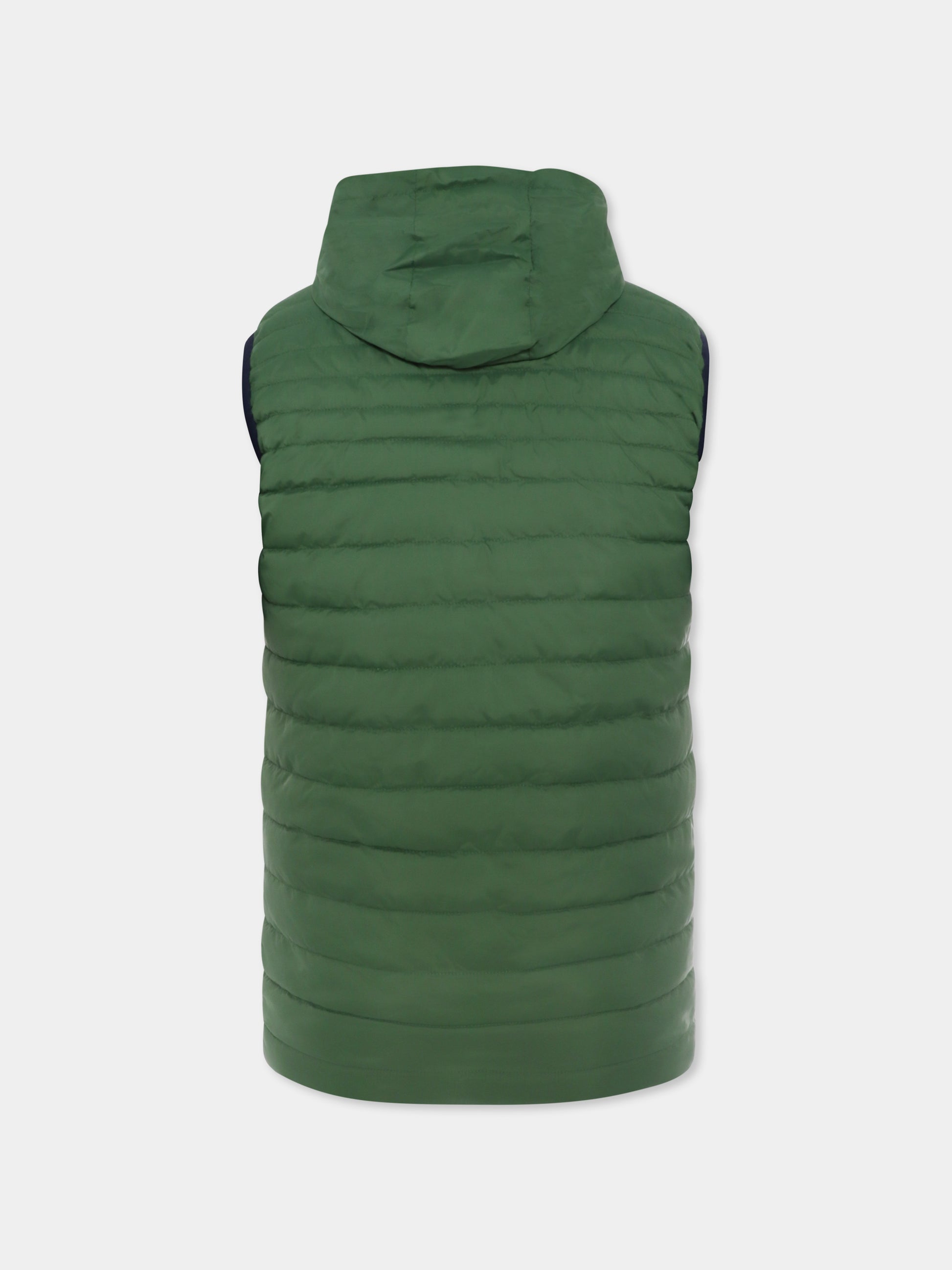 Gilet verde per bambino con logo,Boss,J50743 651