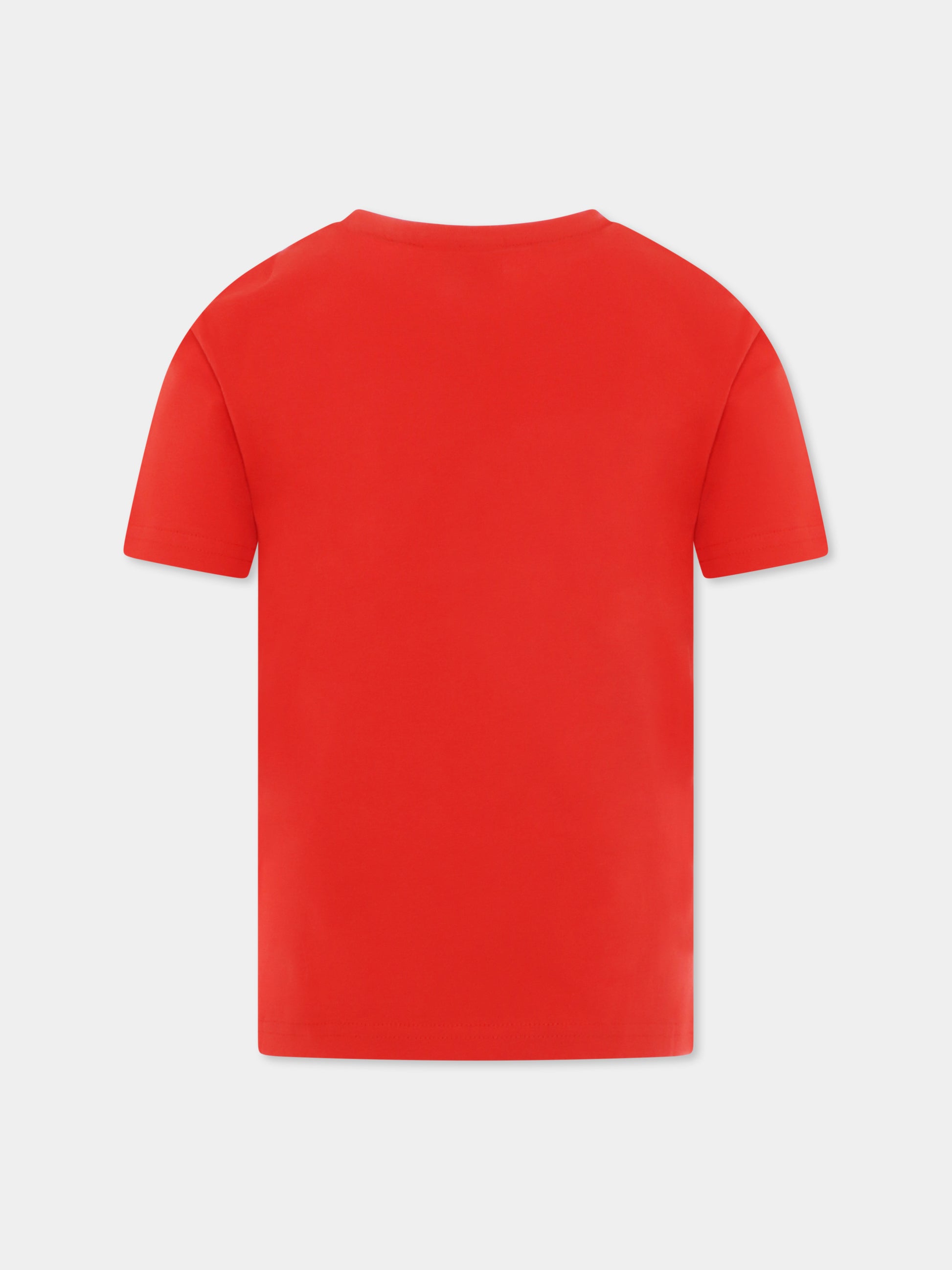 T-shirt rossa per bambino con loghi,Boss,J50775 997