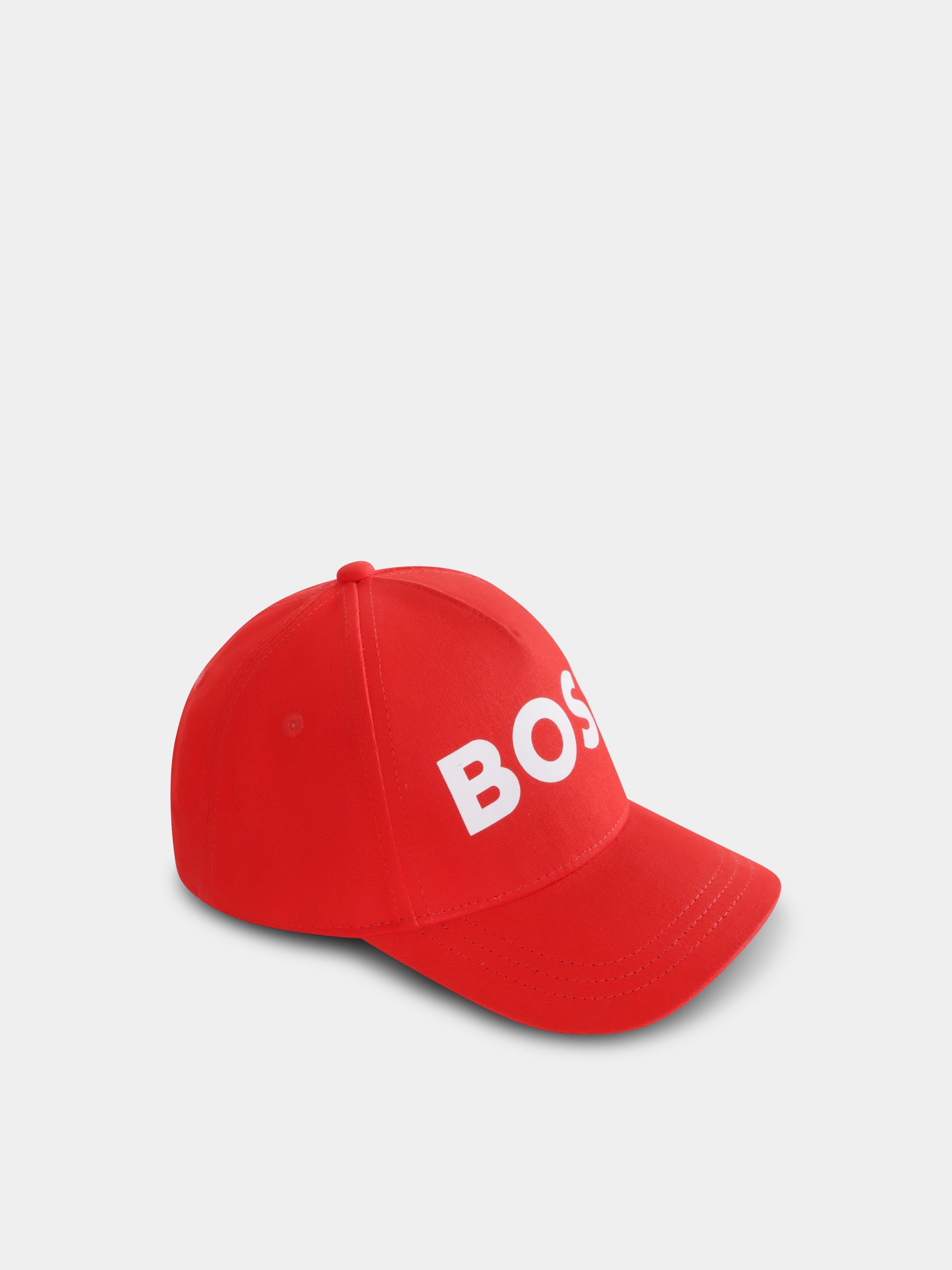 Cappello rosso per bambino con logo,Boss,J50943 997