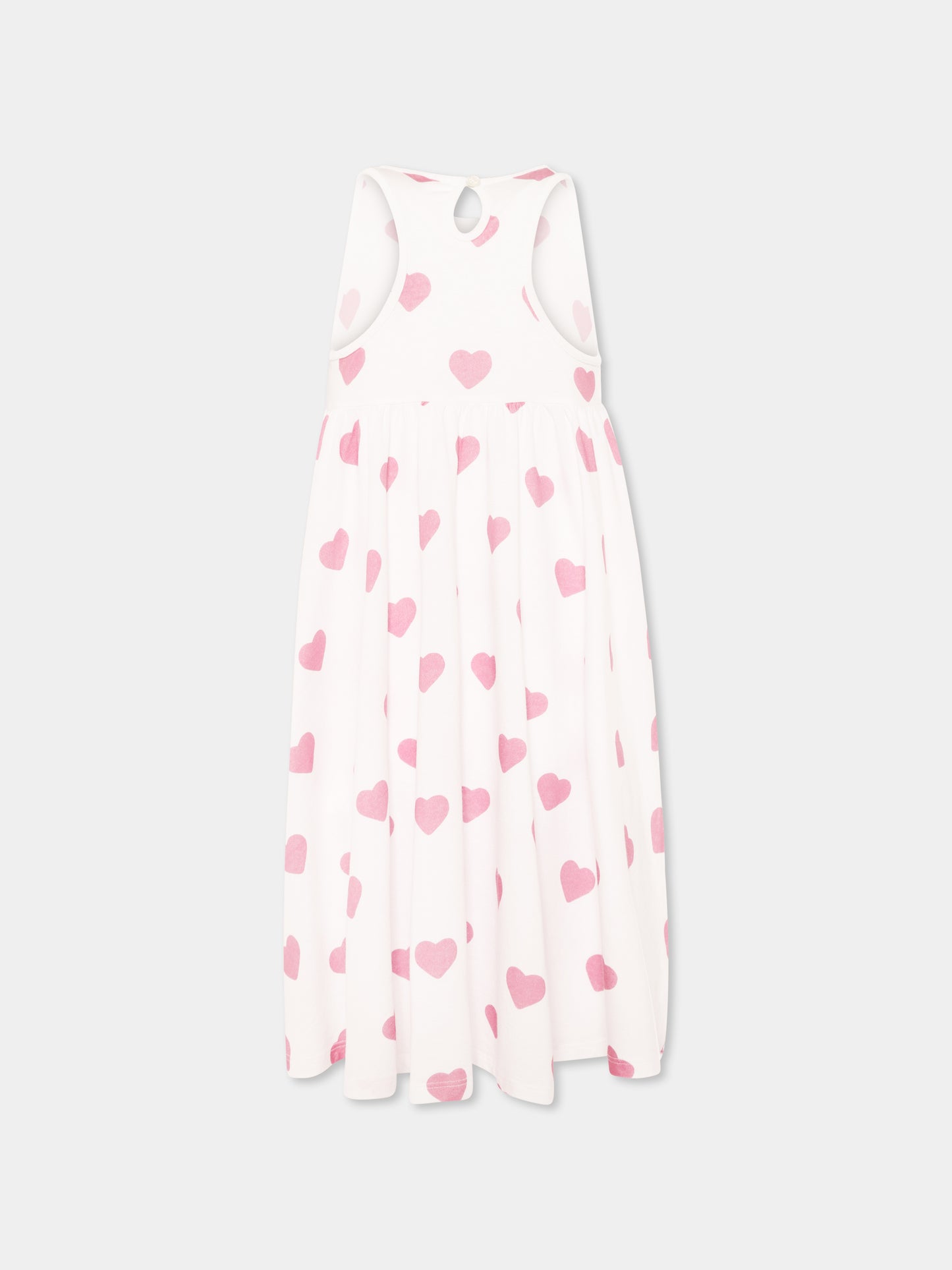 White dress for girl with print