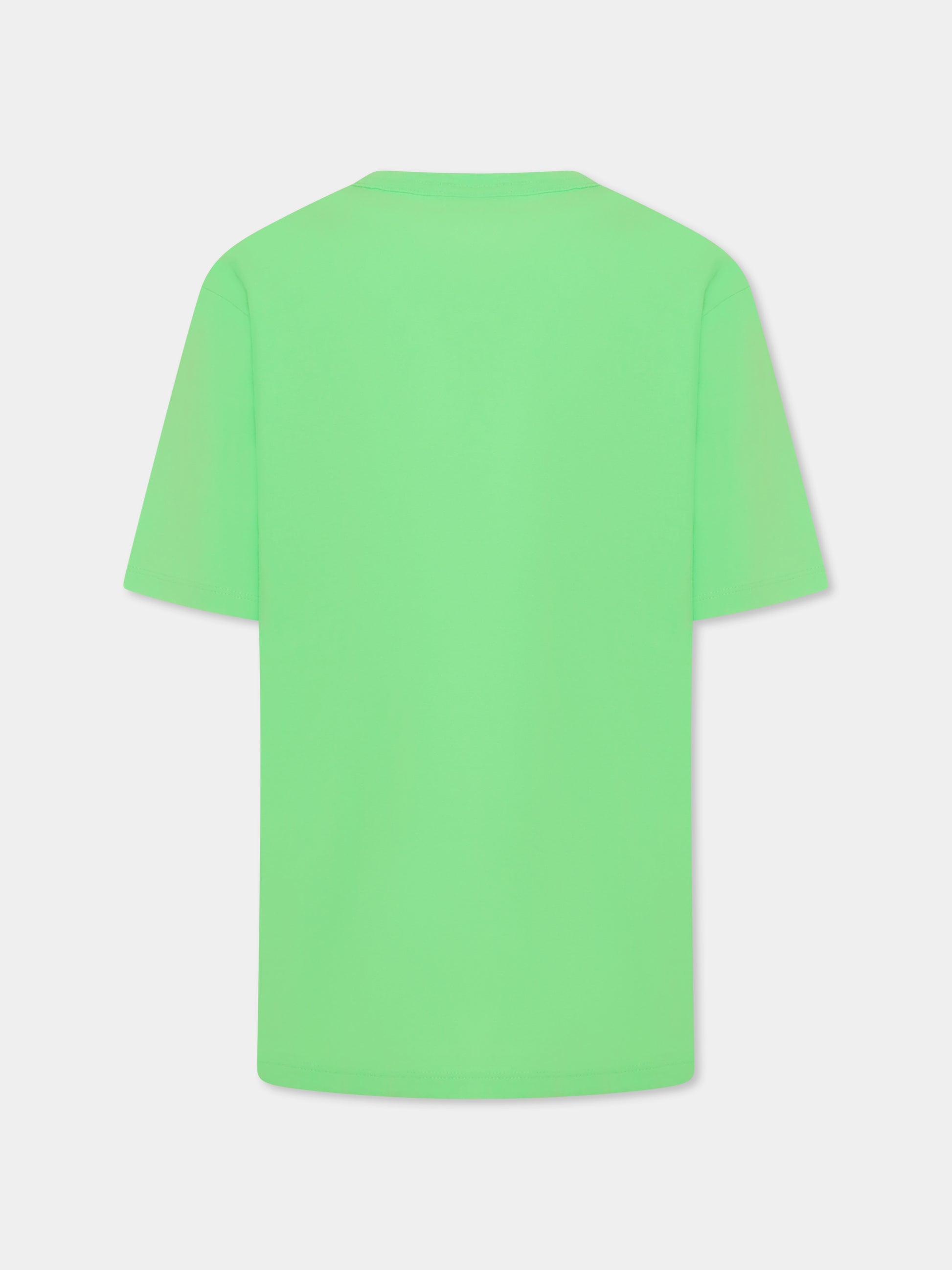 T-shirt verde per bambino con logo,Mc2 Saint Barth,DOV0002 00357D