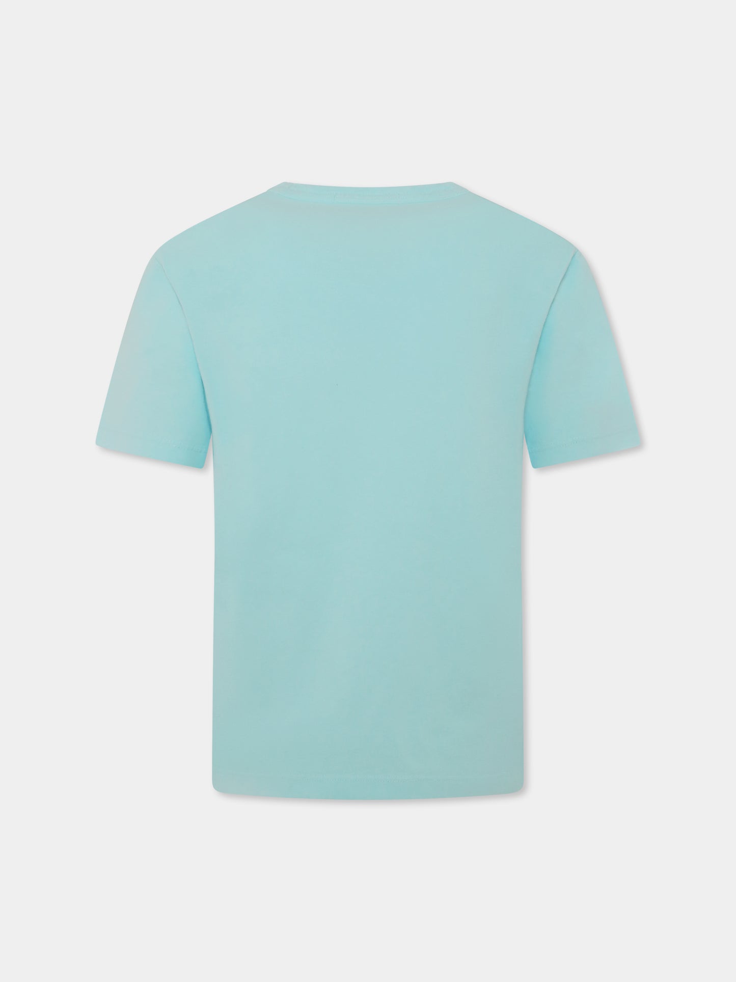 T-shirt azzurra per bambino con logo,Mc2 Saint Barth,DOV0002 00769F
