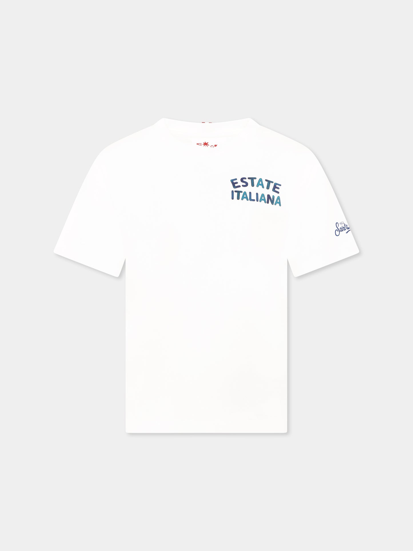 White t-shirt for boy with Vespa