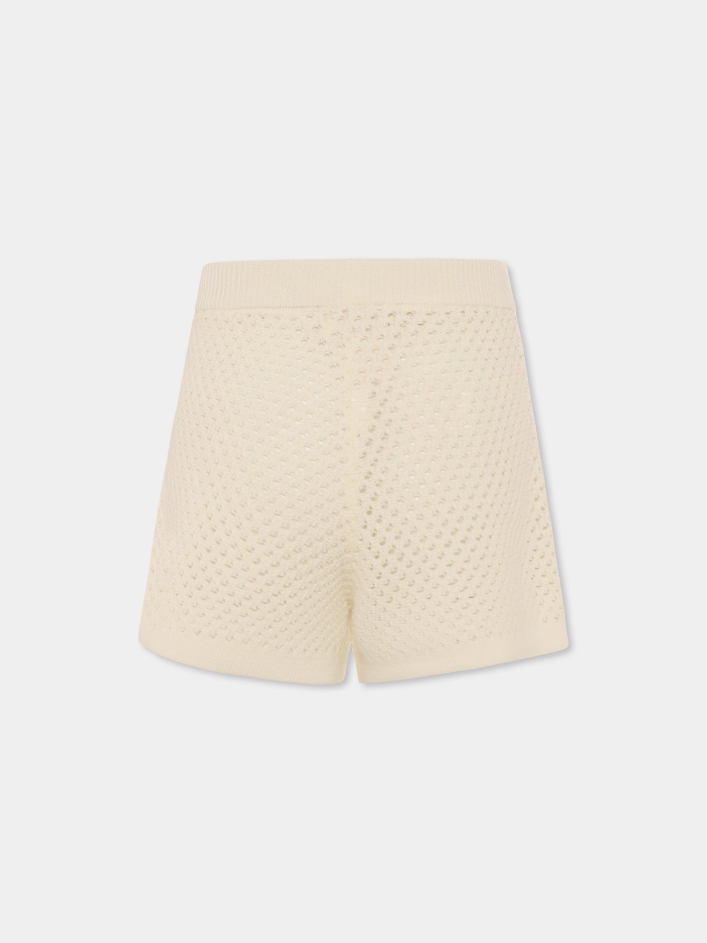 Shorts avorio per bambina con frutta,Mc2 Saint Barth,YVT0002 01026H