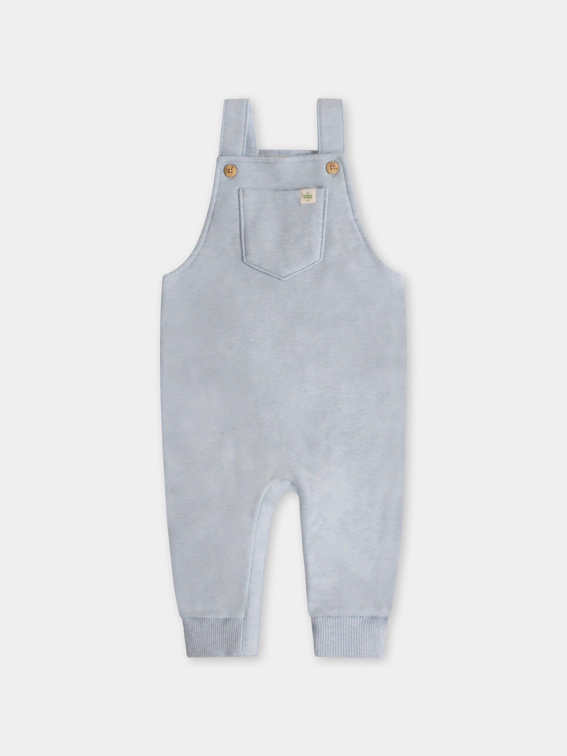 Salopette celeste per neonato con logo,Levi's Kids,6EK370 BJO