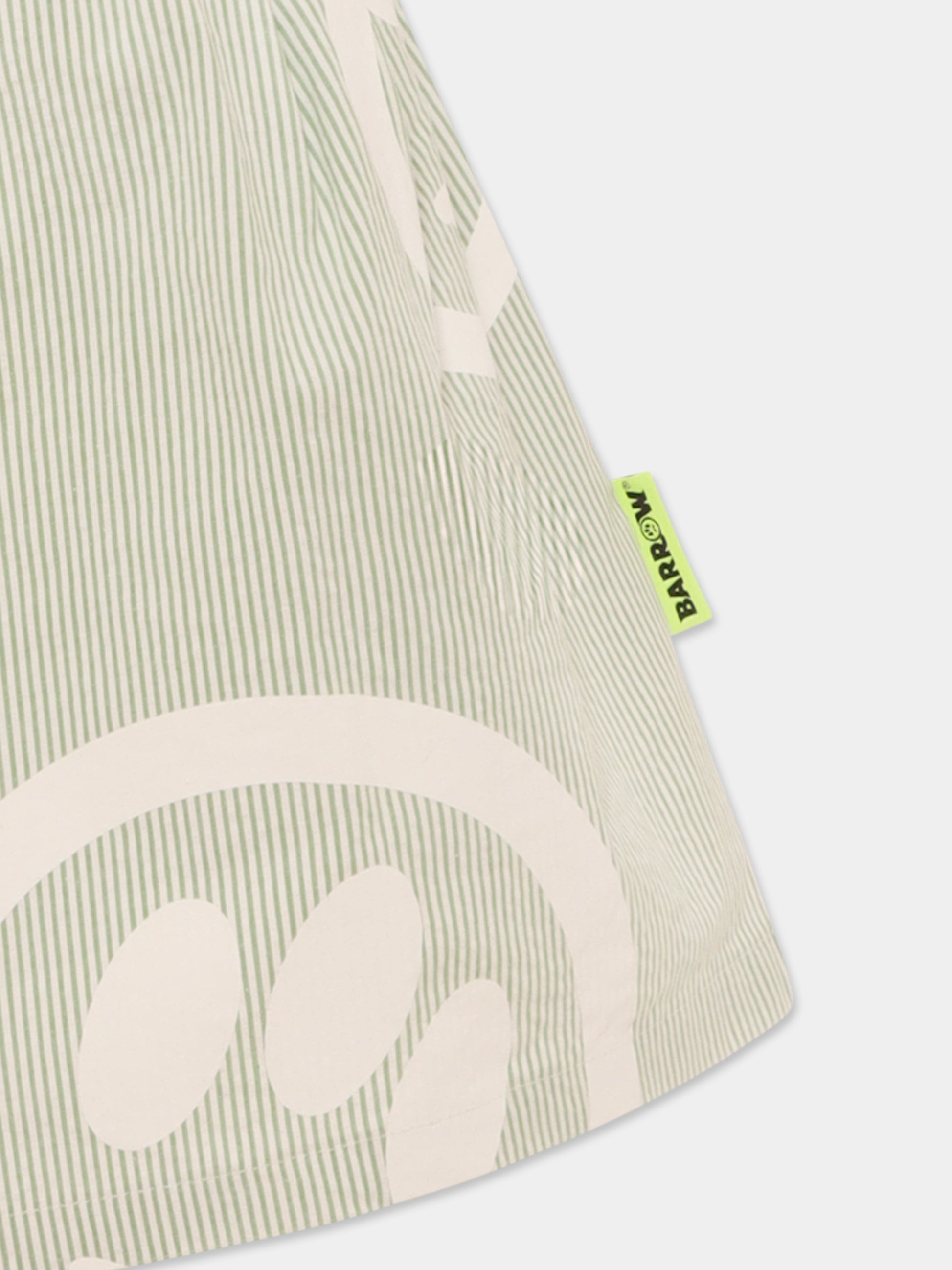 Shorts verdi per bambina con smile all over,Barrow,S5BKJGSH117 081