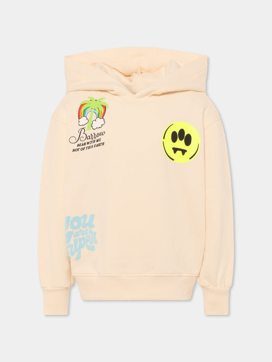 Felpa avorio per bambini con smile e Bear,Barrow,S5BKJUHS019 013