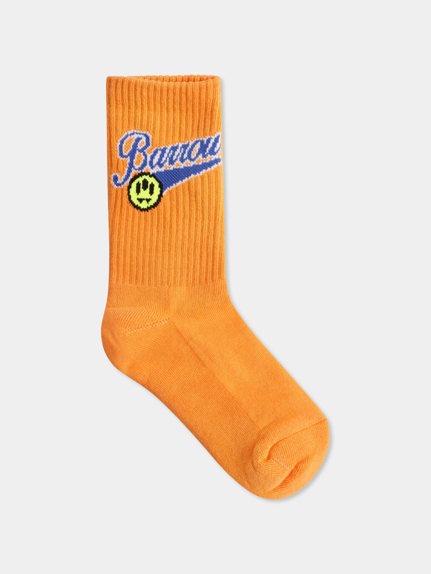 Orange socks for kids with logo