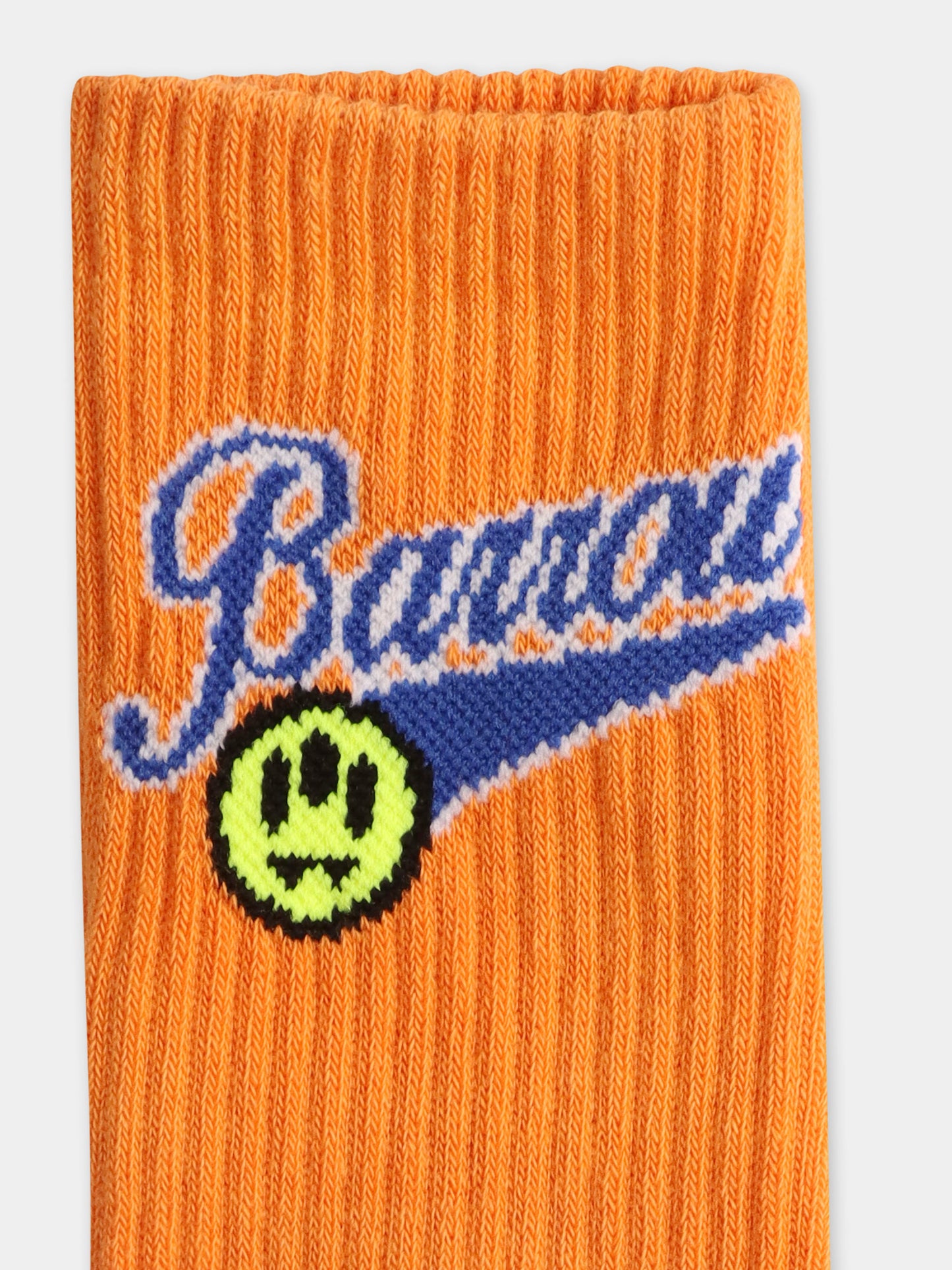 Orange socks for kids with logo