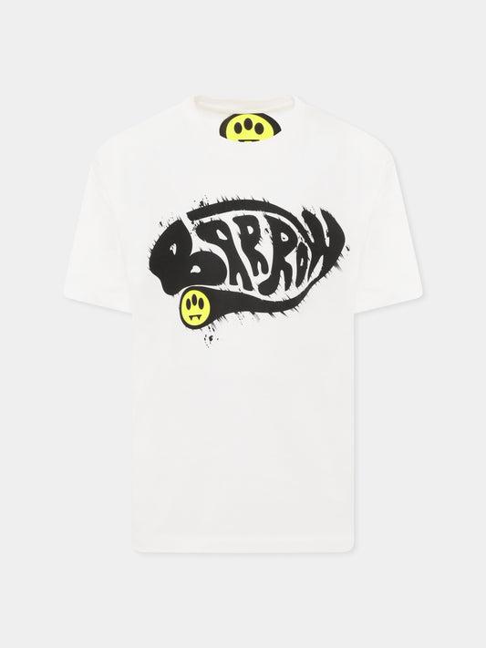 White t-shirt for kids with logo