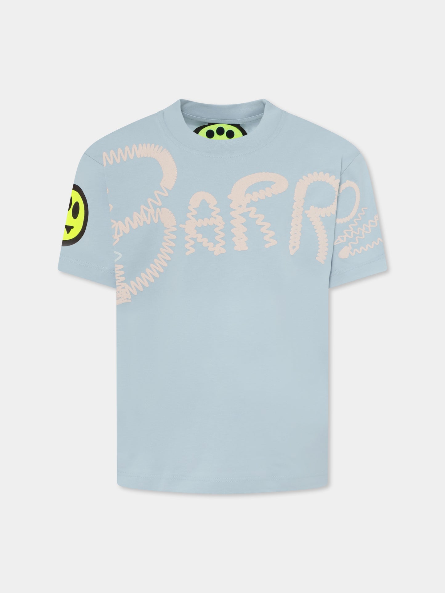 Light blue t-shirt for kids with logo