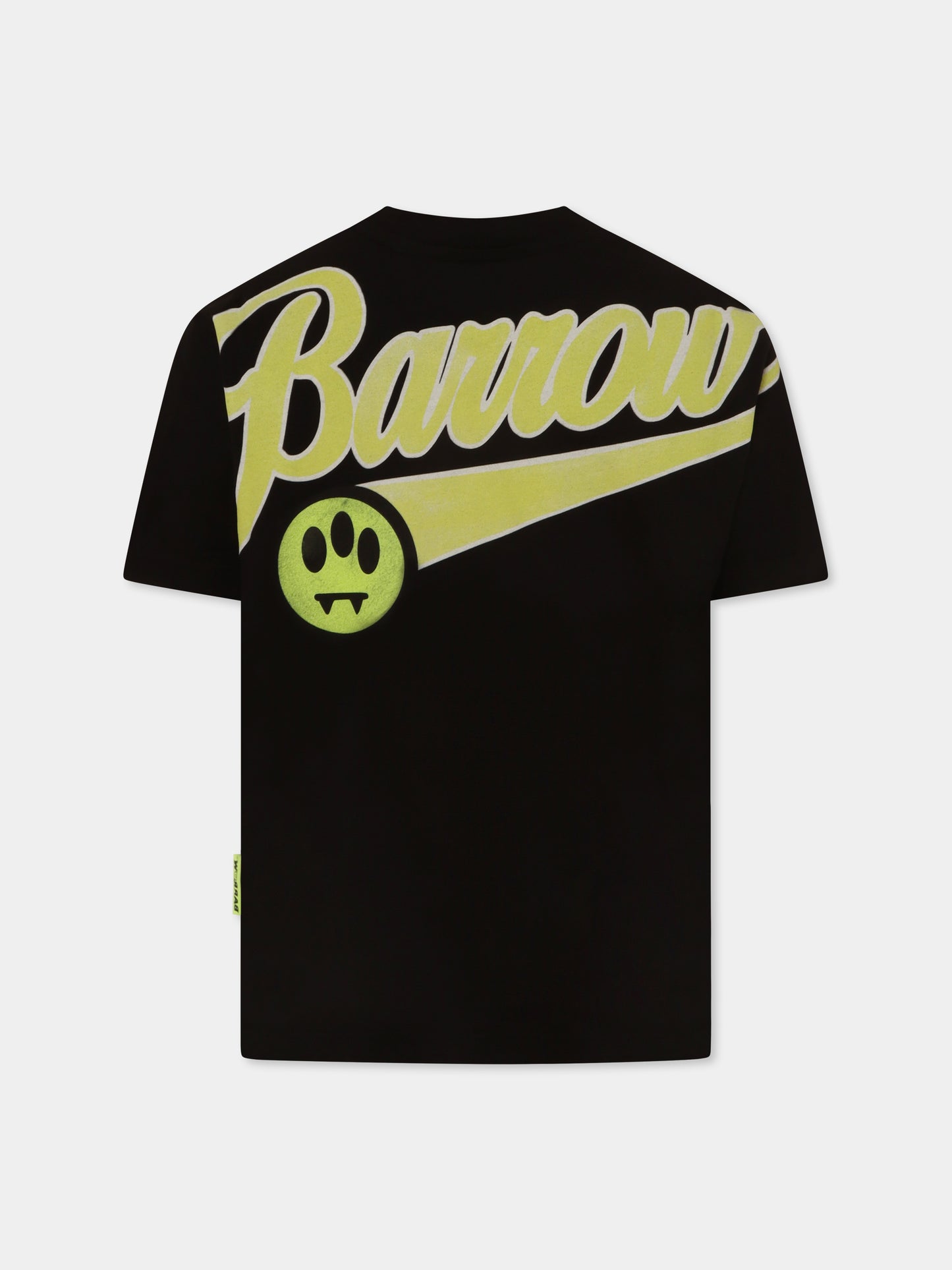 T-shirt nera per bambini con logo e smile,Barrow,S5BKJUTH042 110