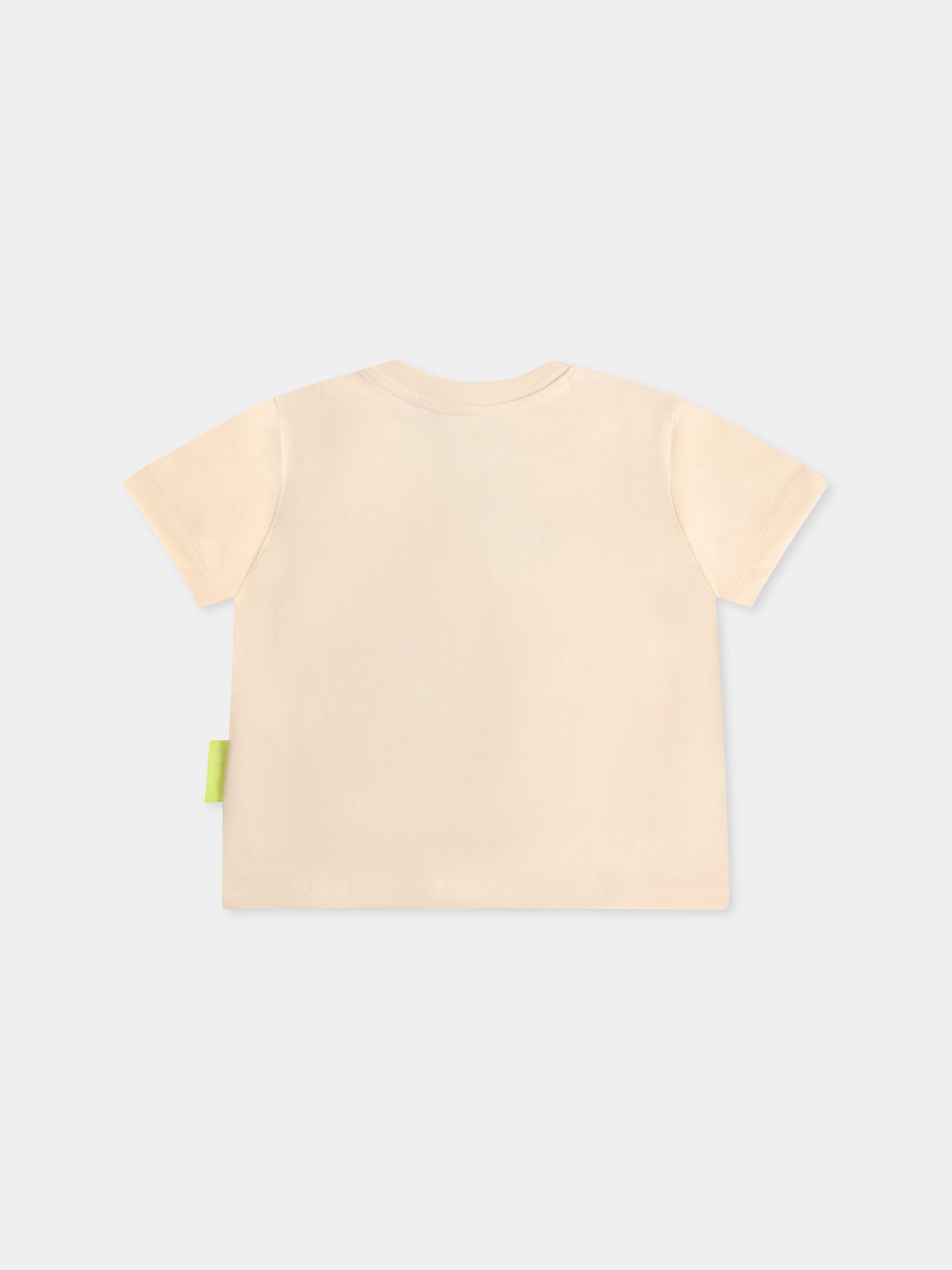 Ivory t-shirt for baby girl with logo