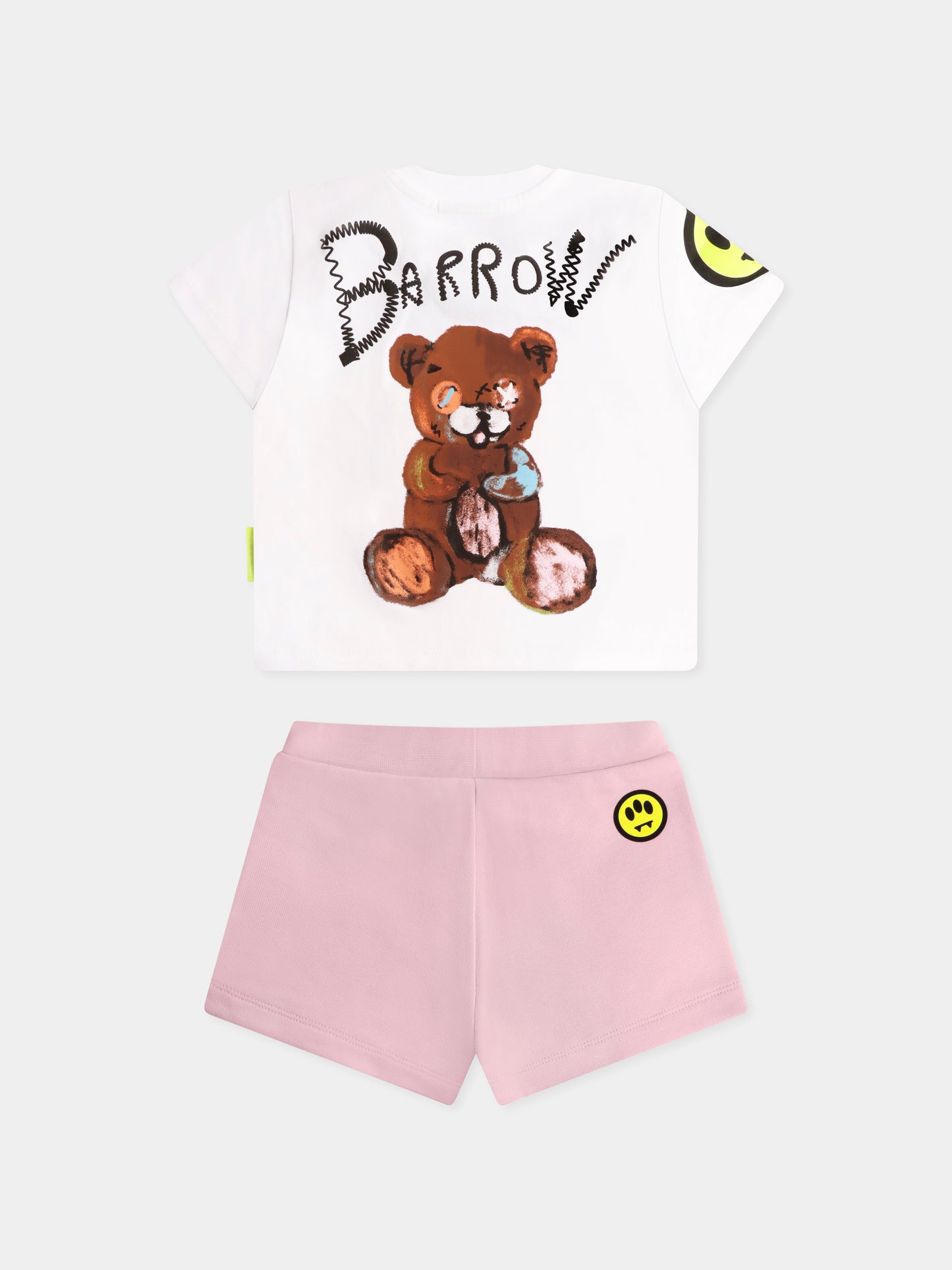 Multicolor suit for baby girl with logo