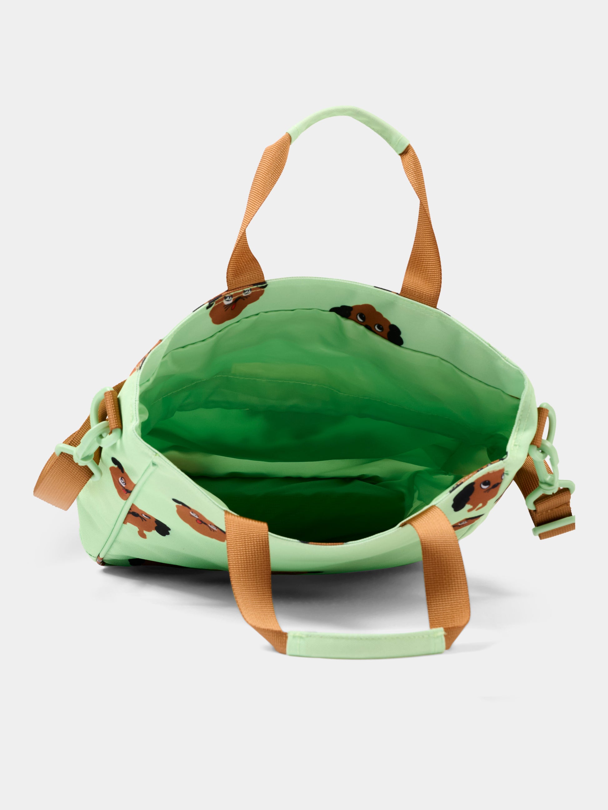 Borsa verde per bambini con cagnolini,Mini Rodini,2616010675