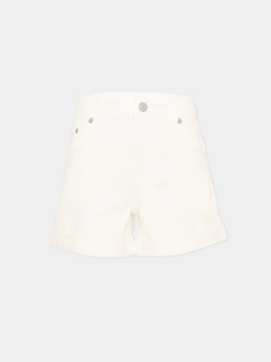 Shorts bianchi per bambina,Levi's Kids,4EH272 X38