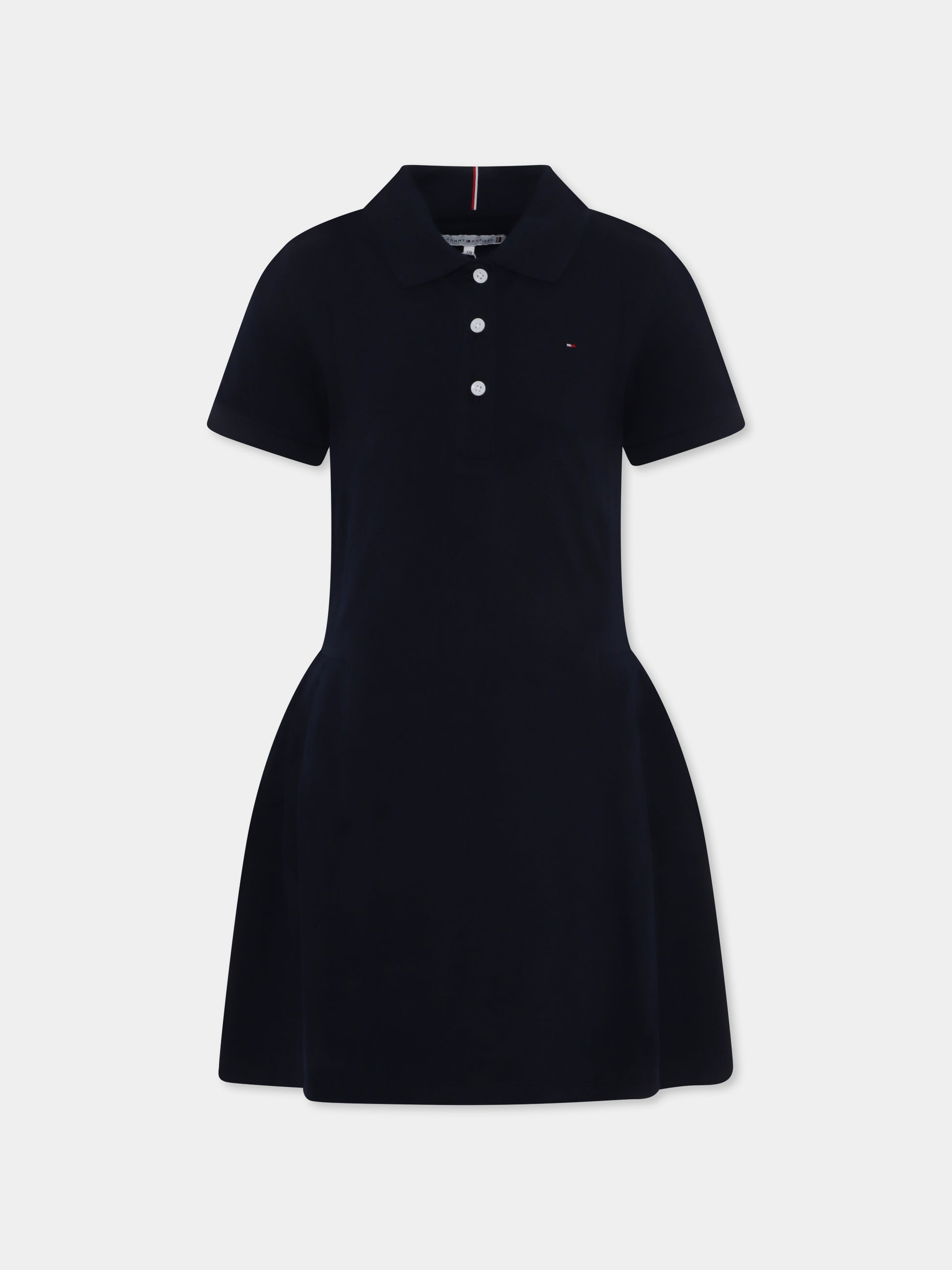 Vestito blu per bambina con bandierina,Tommy Hilfiger Junior,24F THKG0KG08342J KG0KG08342 C1G