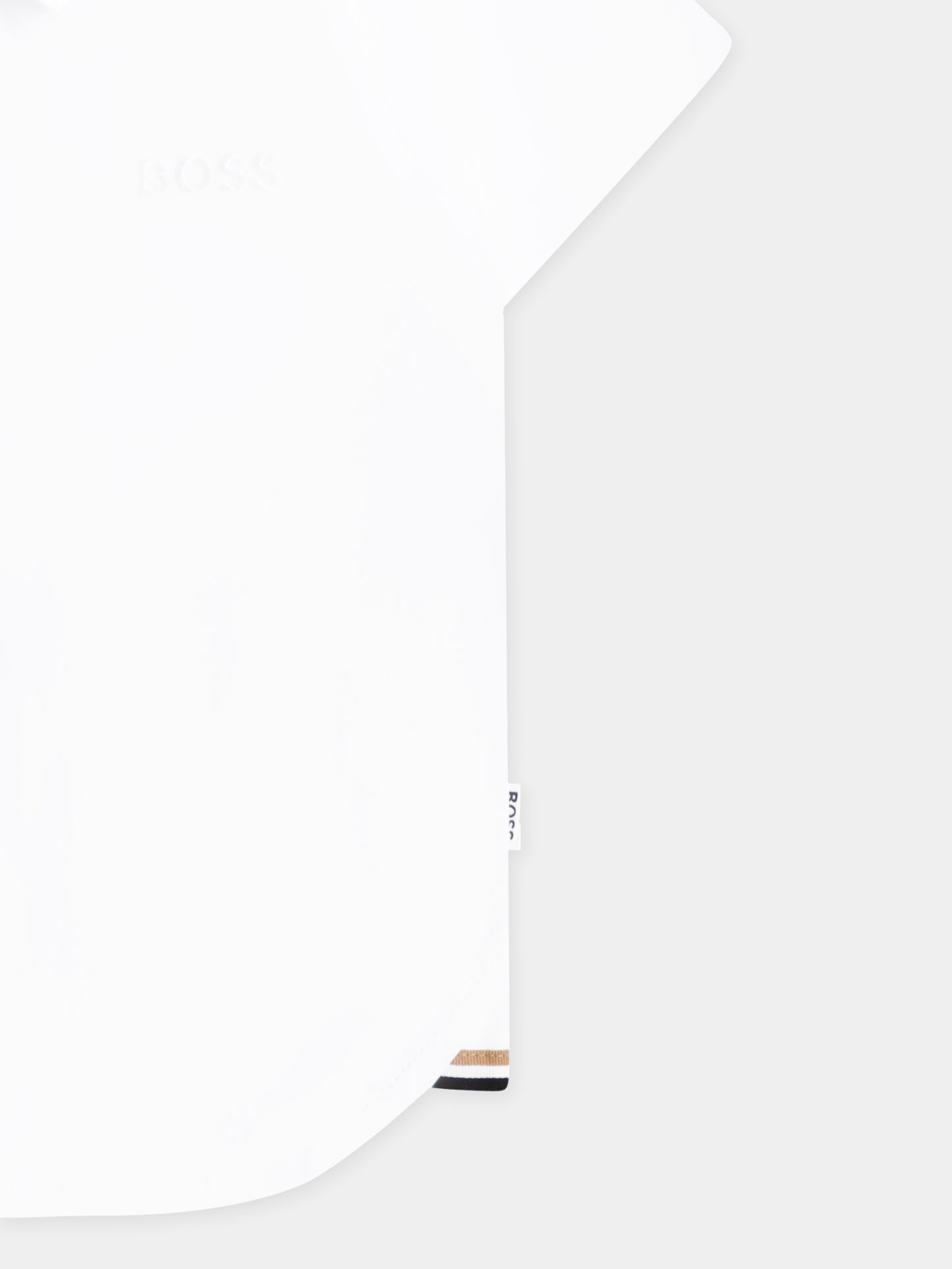 Camicia bianca per neonato con logo,Boss,J50587 10P