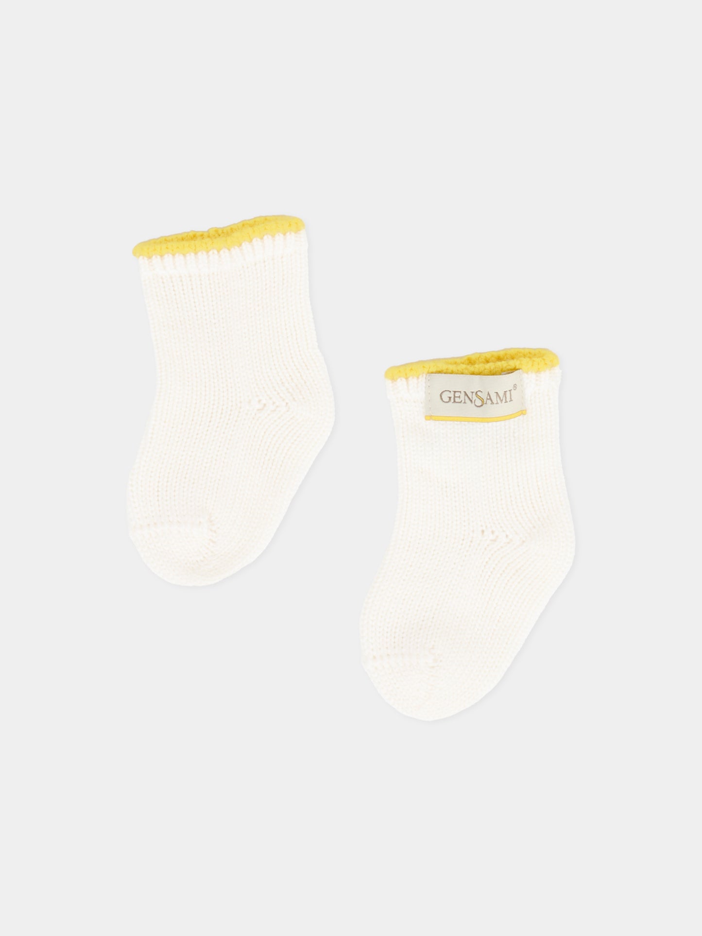 Calzini avorio per neonati,Gensami,CALZ-BASIC-WE OFF WHITE