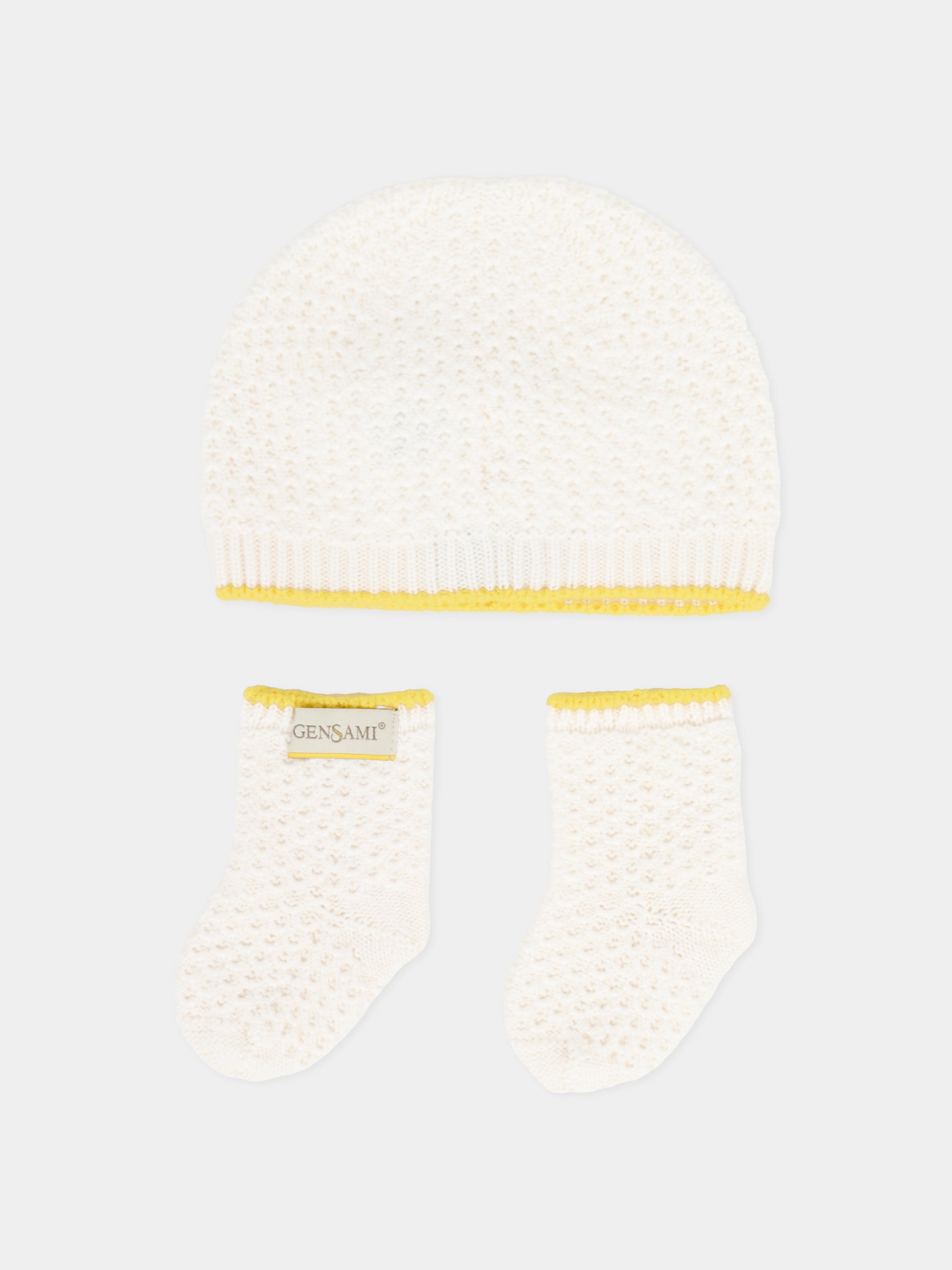 Set accessori avorio per neonati con patch,Gensami,SET-APE-WE OFF WHITE