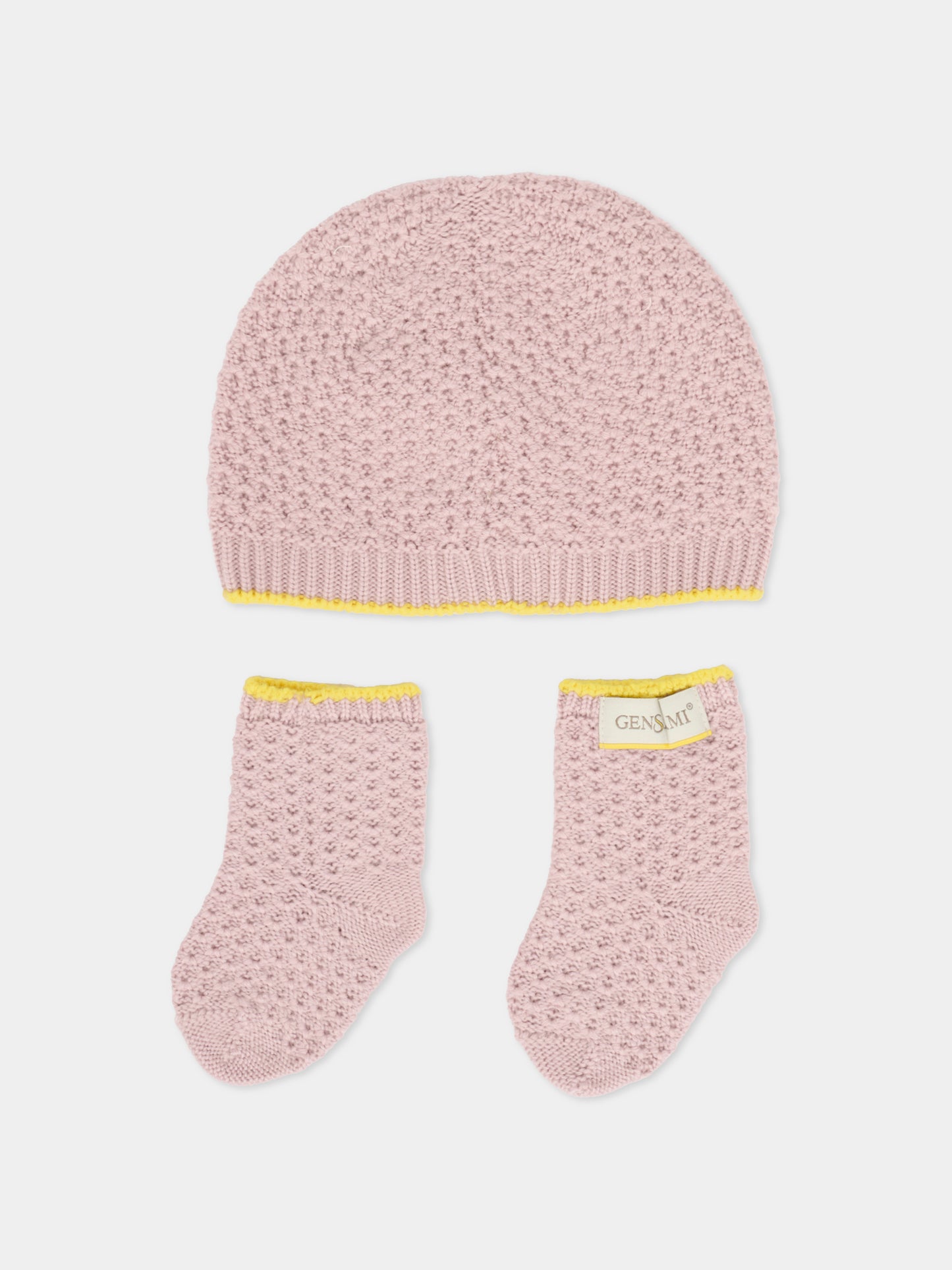 Set accessori rosa per neonata con patch,Gensami,SET-APE-WE CAMEO PINK