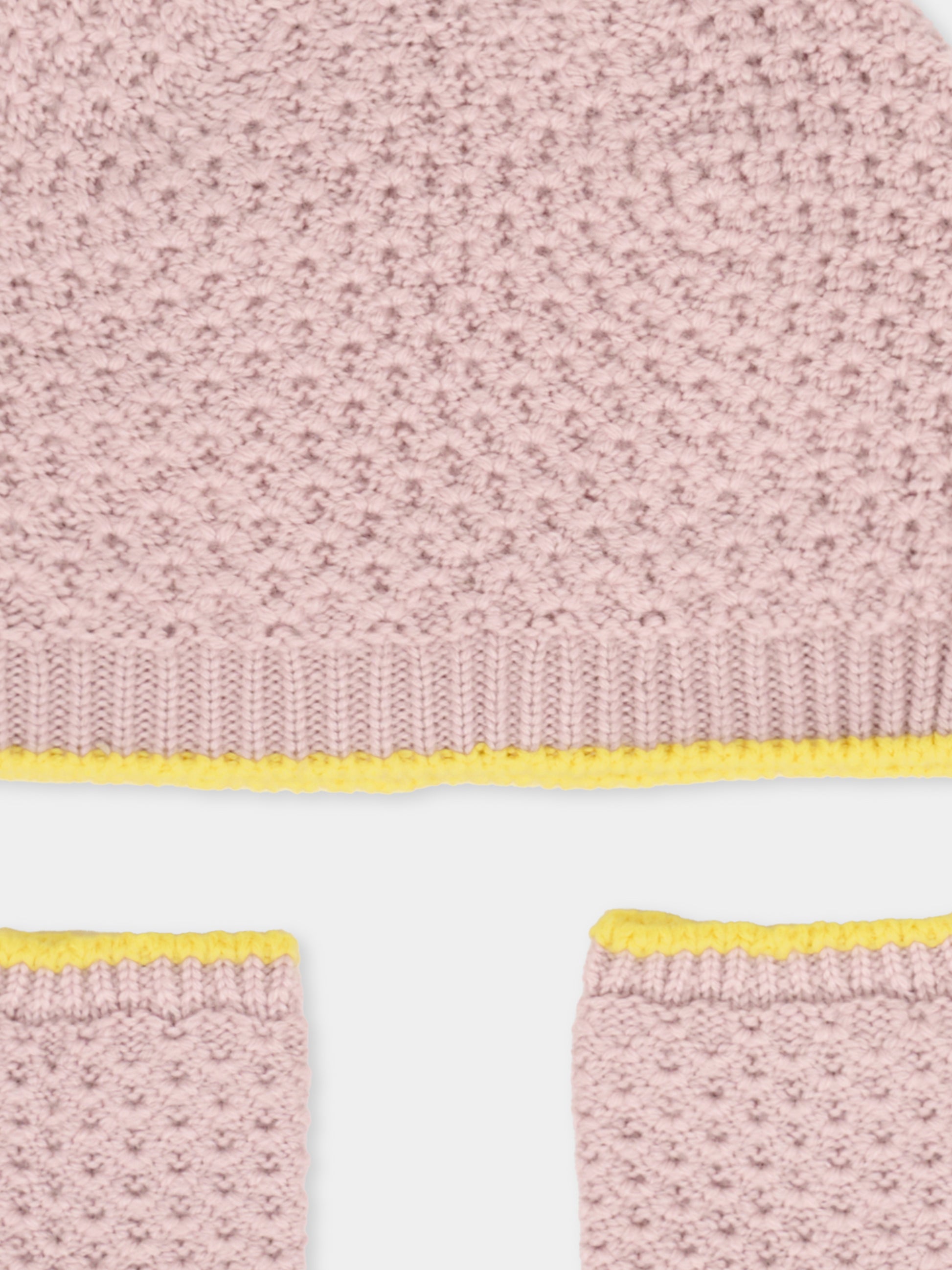 Set accessori rosa per neonata con patch,Gensami,SET-APE-WE CAMEO PINK