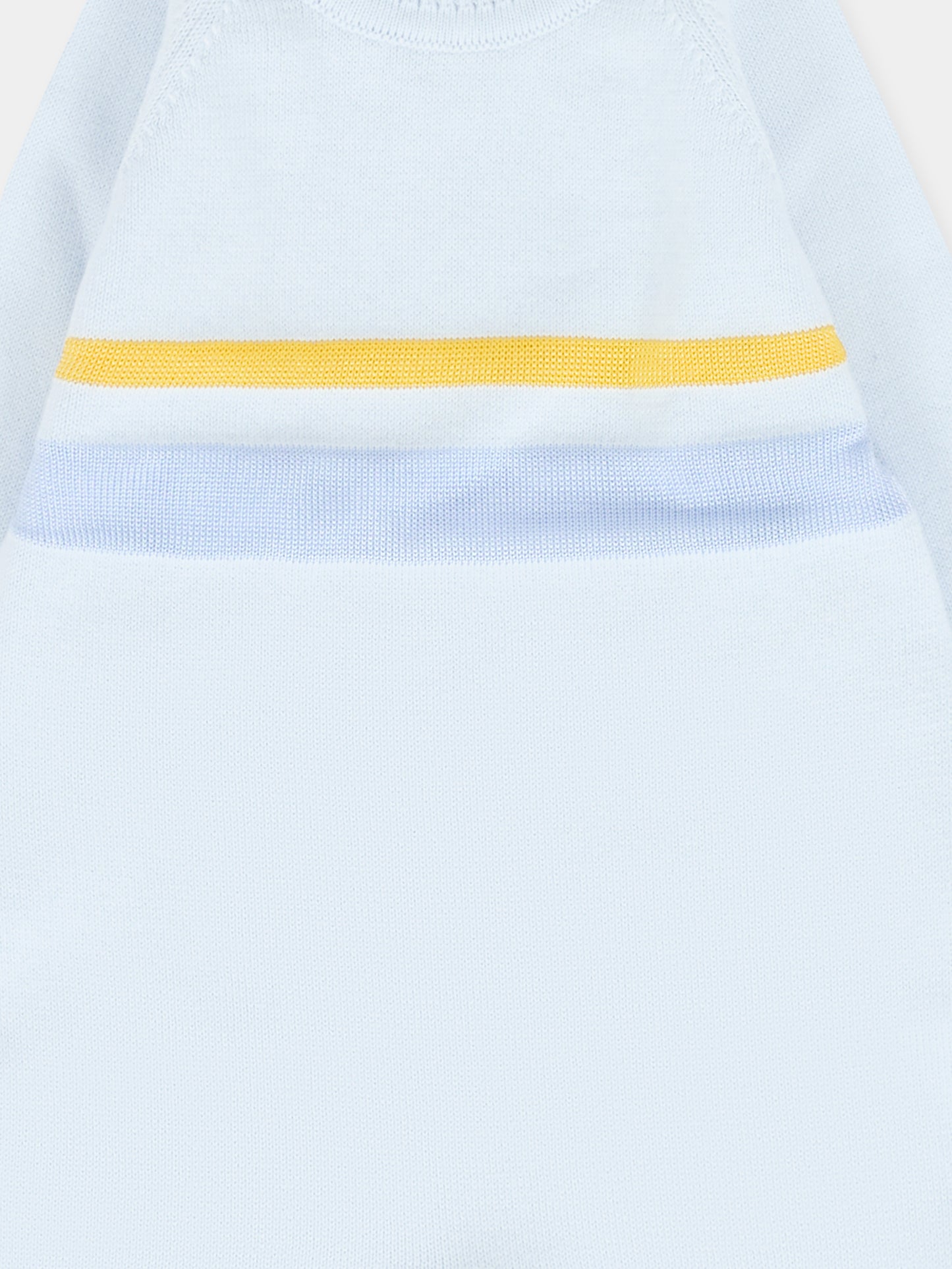 Tutina celeste per neonato con linea gialla,Gensami,TU-STR-CO SKY BLUE