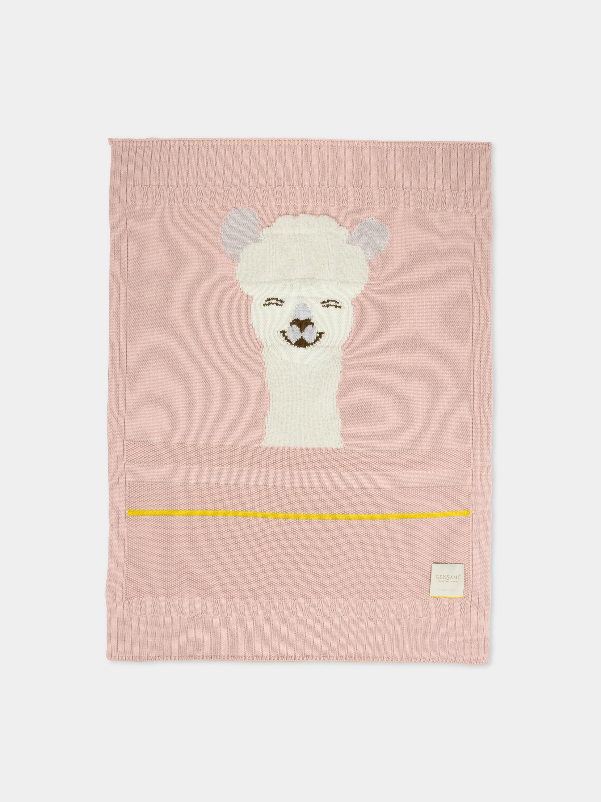Coperta rosa per neonata con alpachino,Gensami,COP-ALP-WE CAMEO PINK