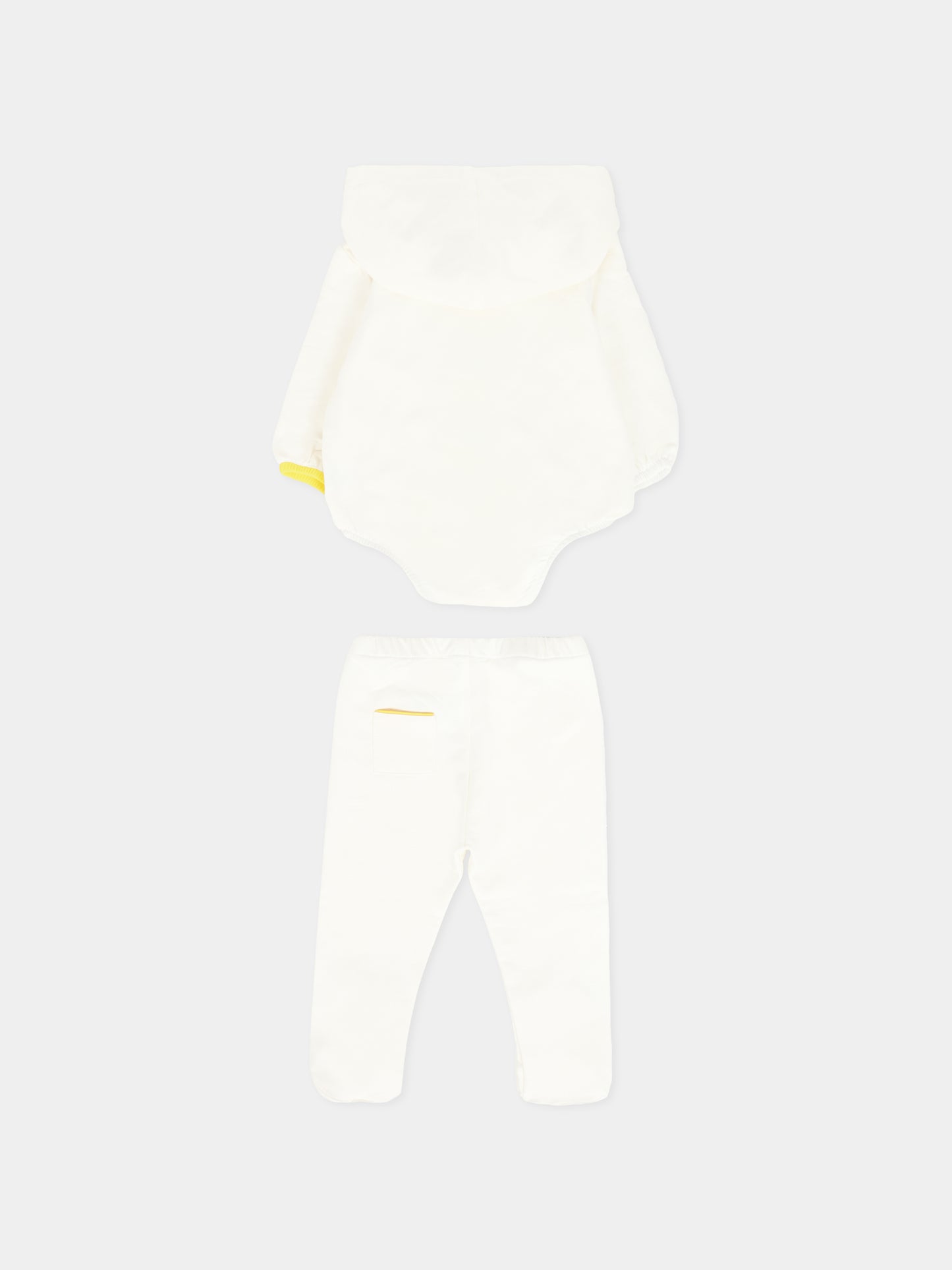 Completo avorio per neonati con alpachino,Gensami,FPT-ALP-J OFF WHITE/BLUE EARS