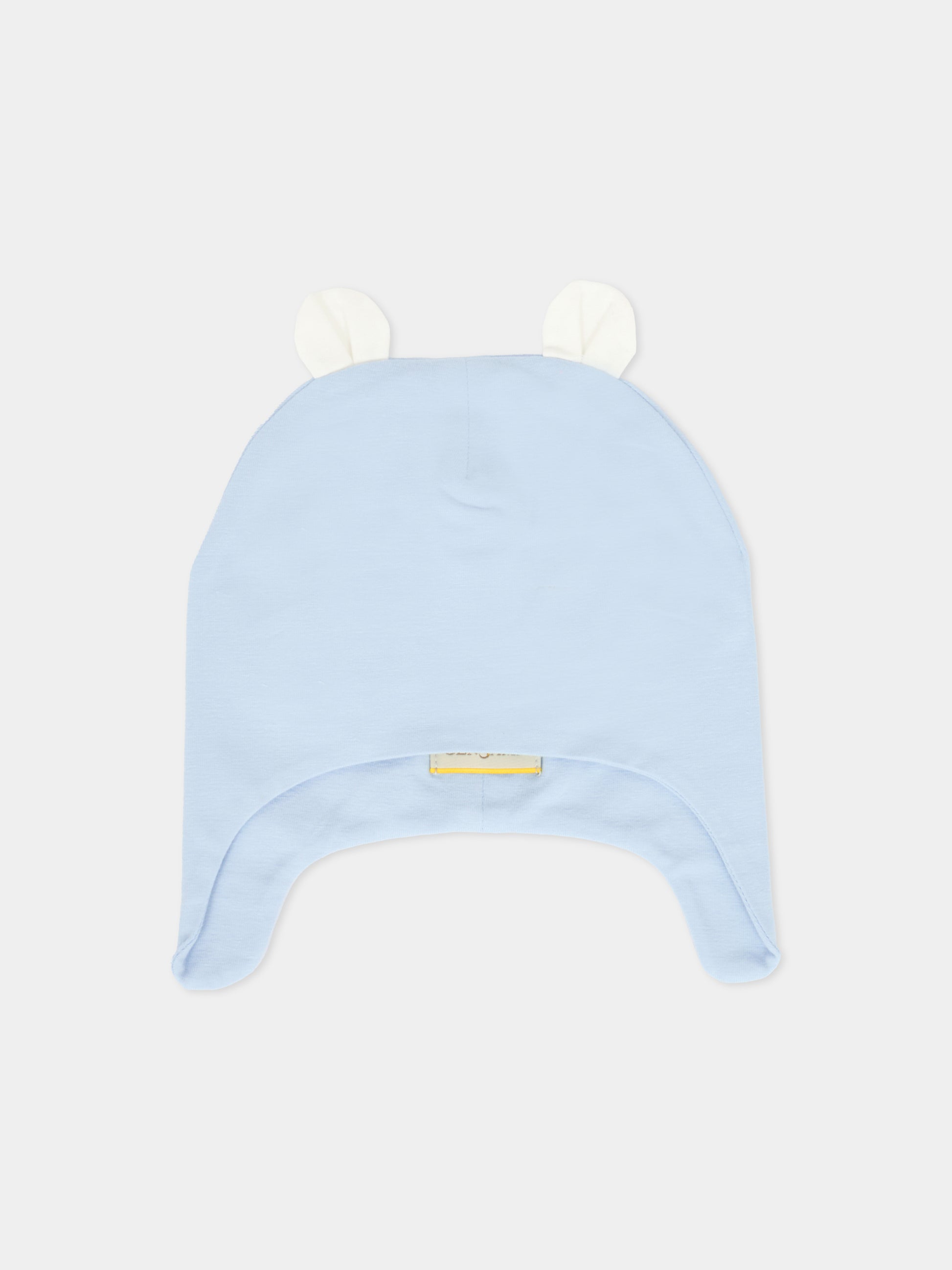 Berretto celeste per neonato con orecchie,Gensami,CAP-ALP-J LIGHT BLUE