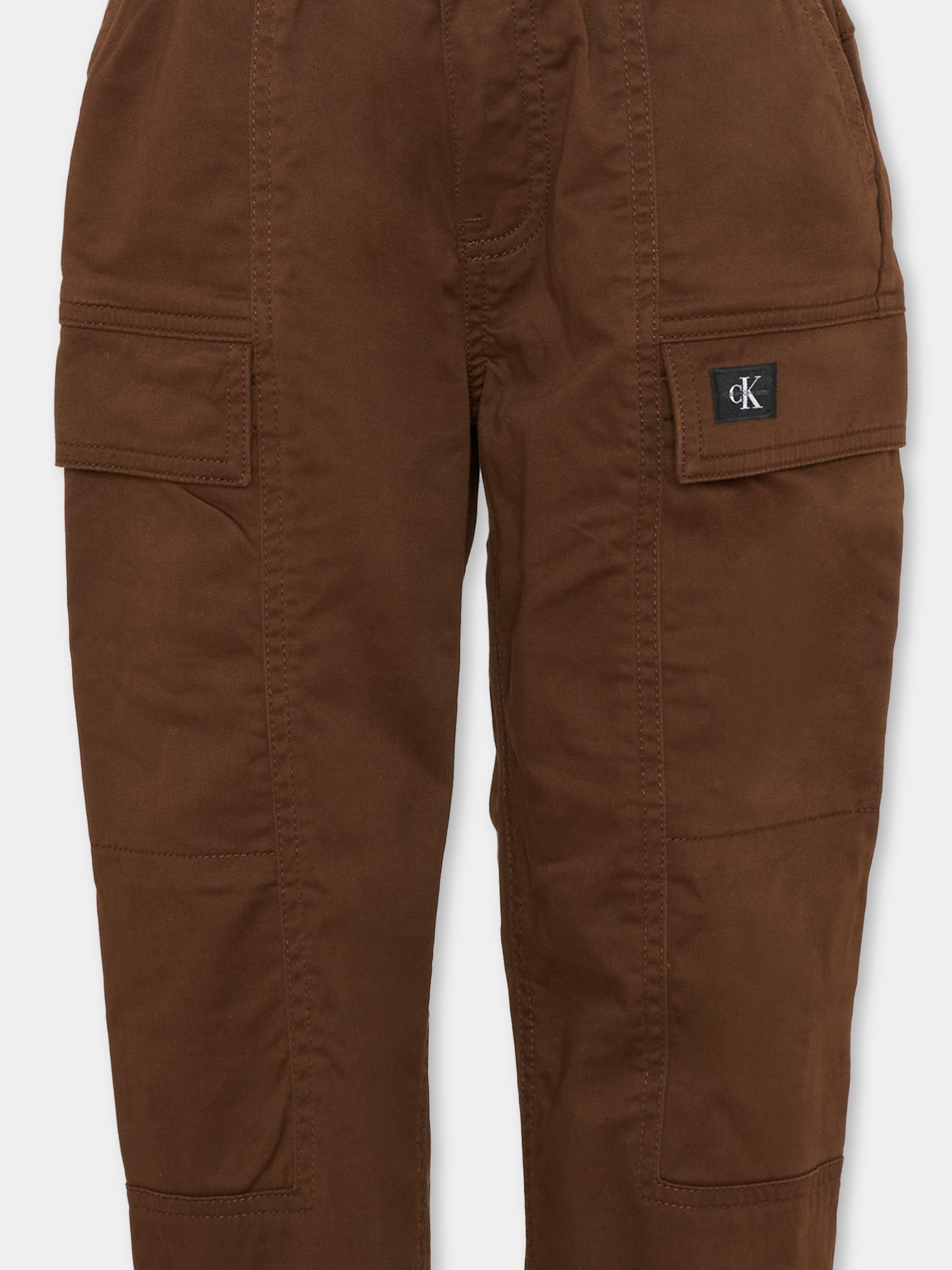 Pantalone marrone per bambino,Calvin Klein Kids,IB0IB02603 GV0