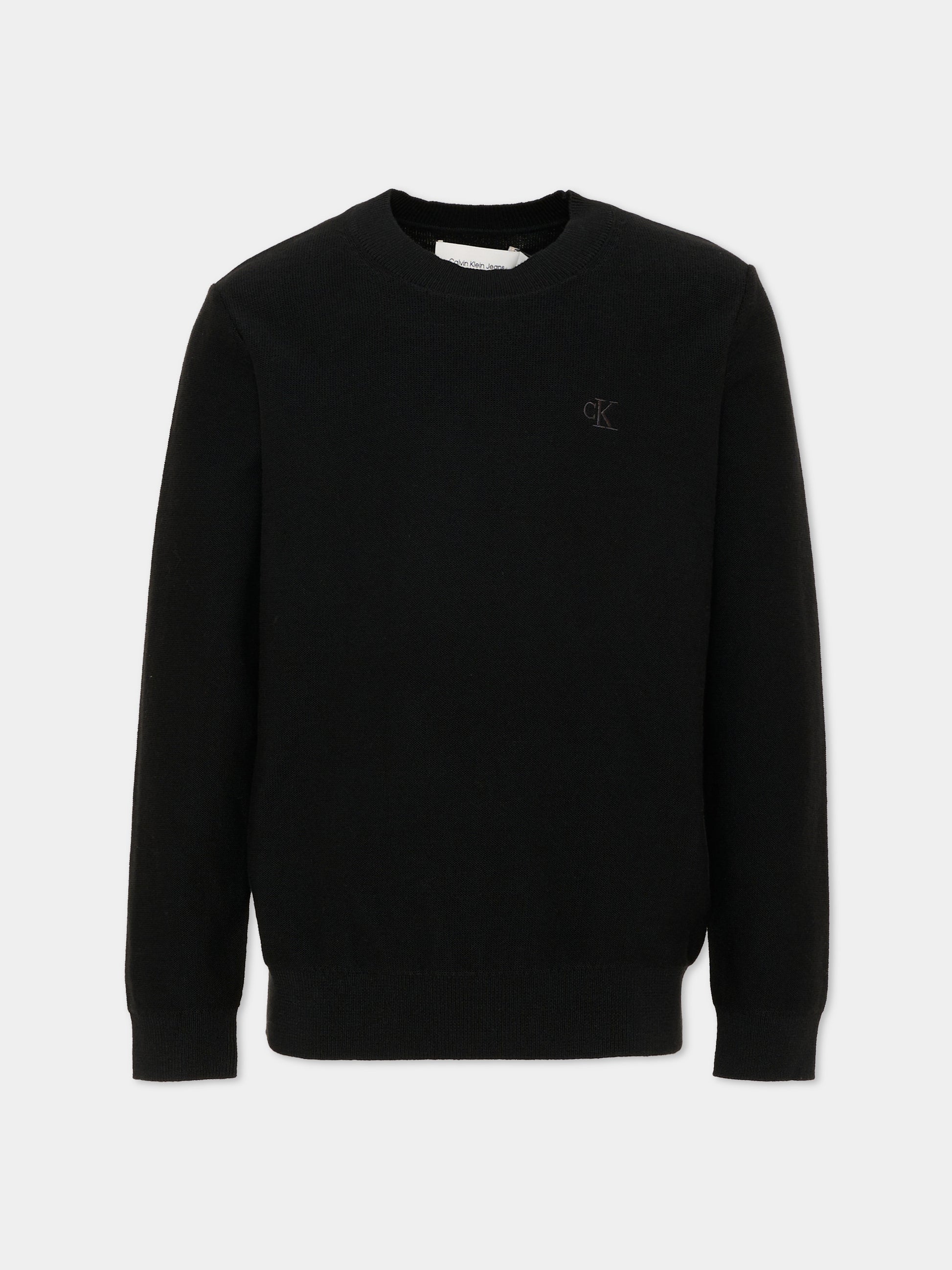 Maglione nero per bambino con logo,Calvin Klein Kids,IB0IB02641 BEH