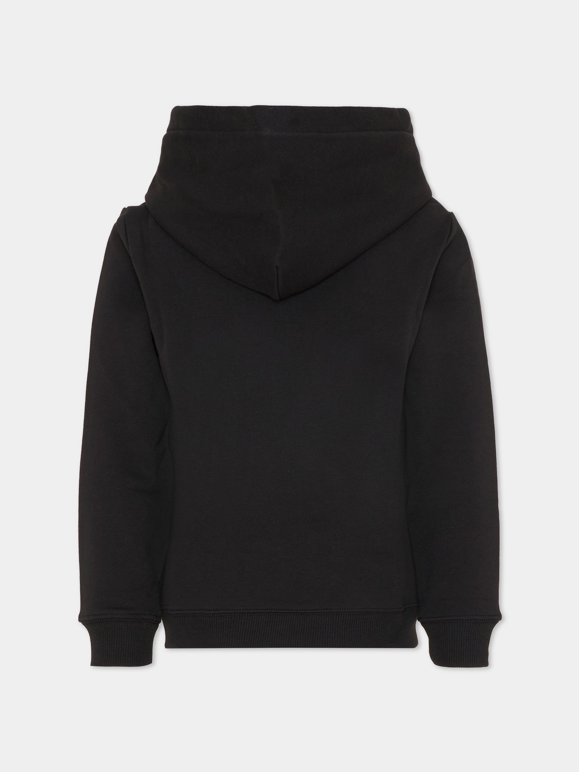 Felpa nera per bambini con logo,Calvin Klein Kids,IU0IU00679 BEH