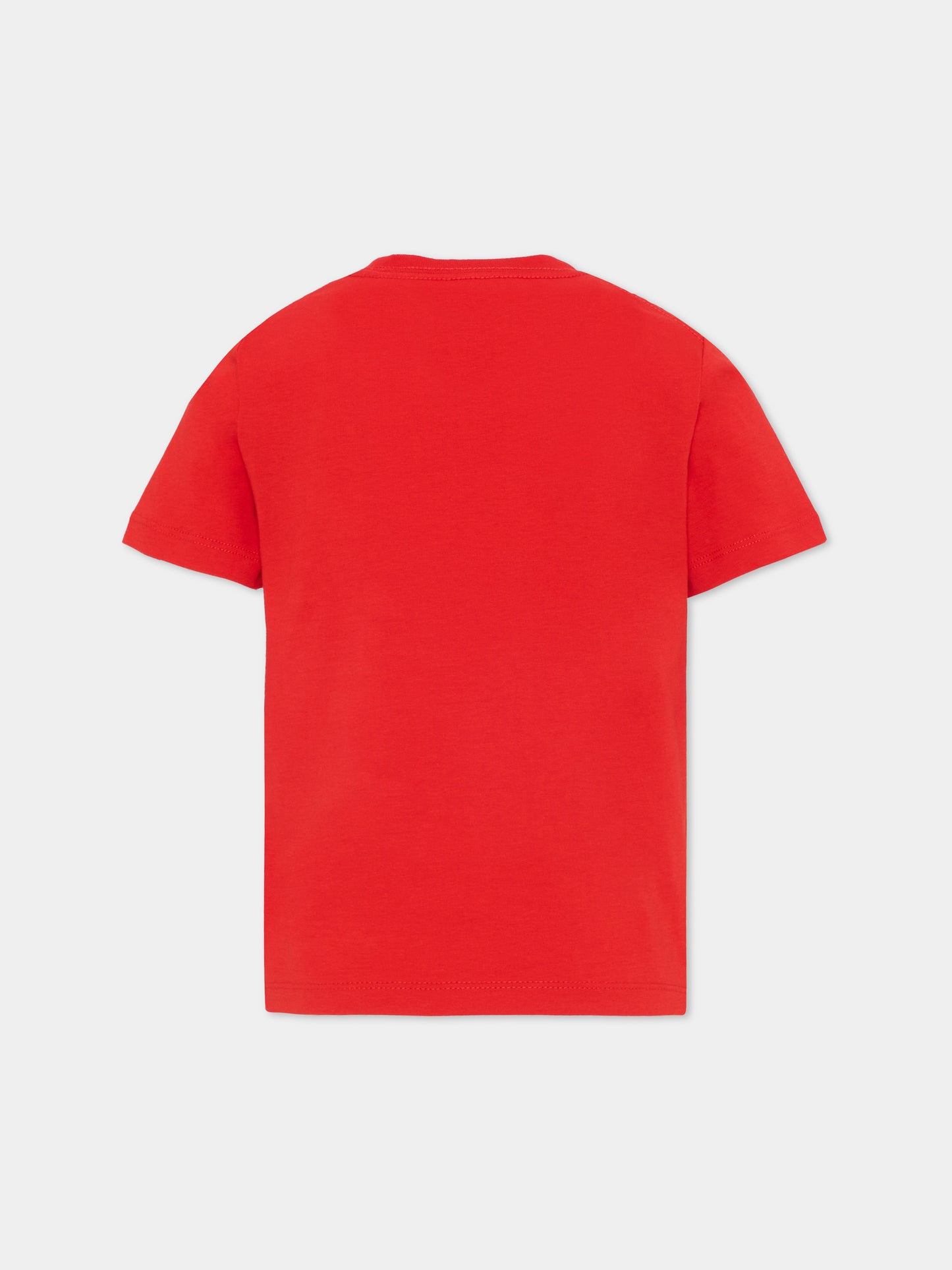 T-shirt rossa per bambini con logo,Calvin Klein Kids,IU0IU00715 X0A