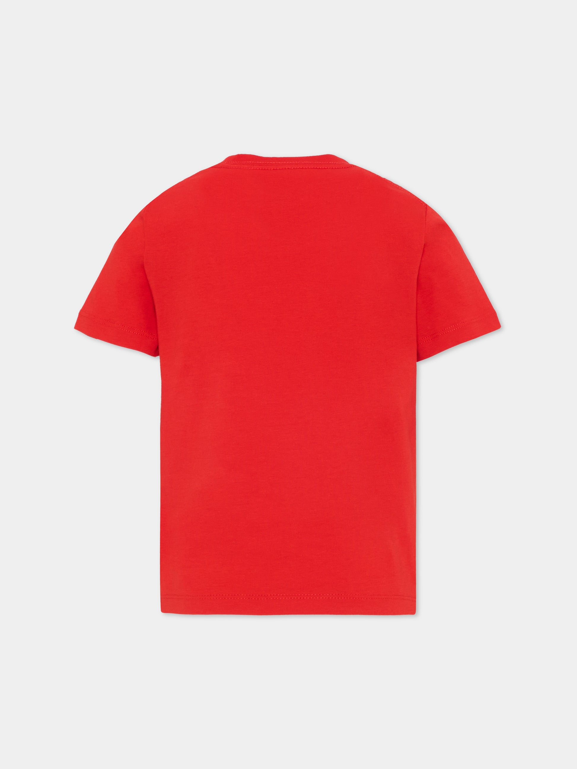 T-shirt rossa per bambini con logo,Calvin Klein Kids,IU0IU00715 X0A