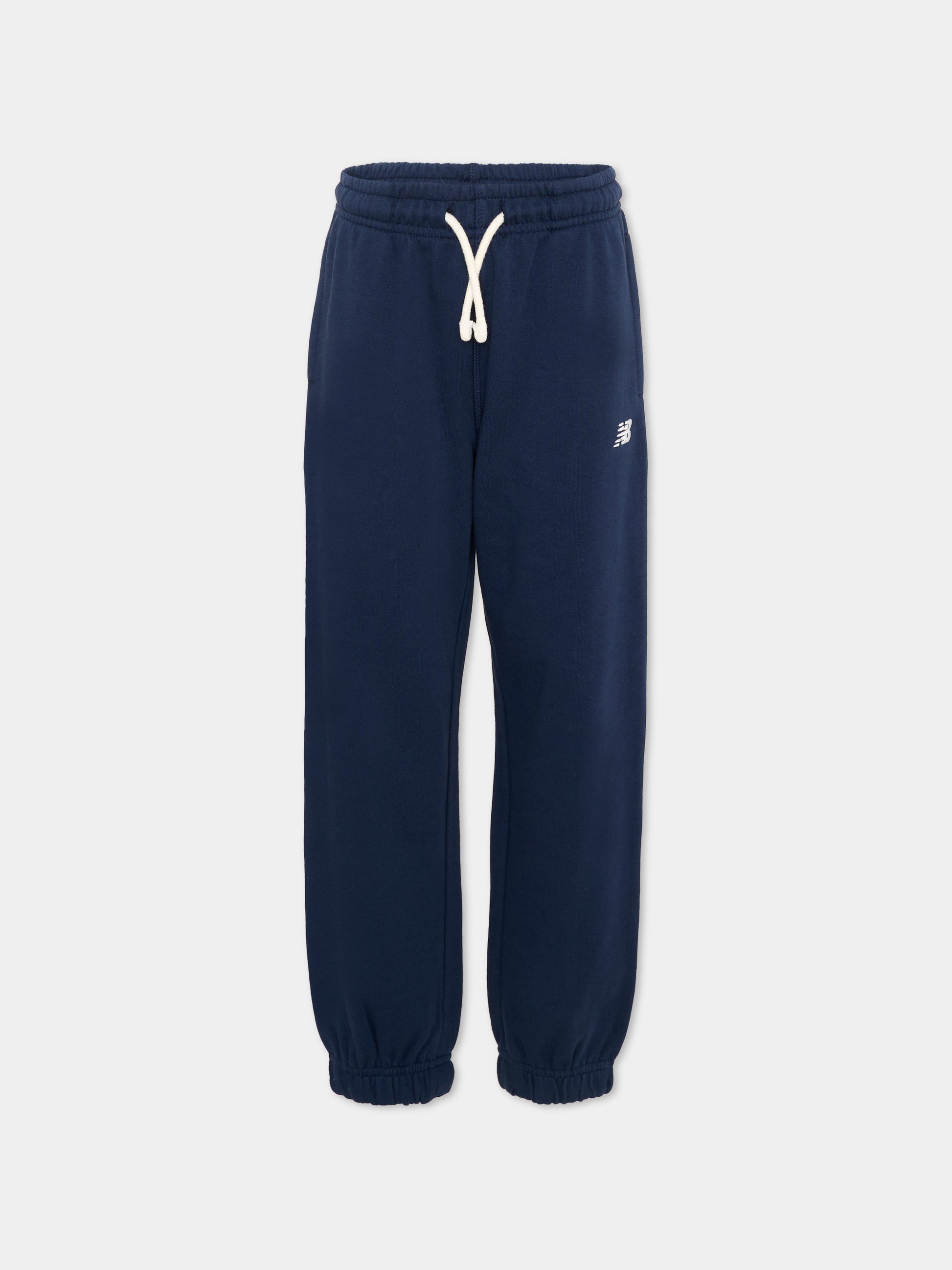 Pantaloni sportivi blu per bambini con logo,New Balance,LAKB0060 NNY