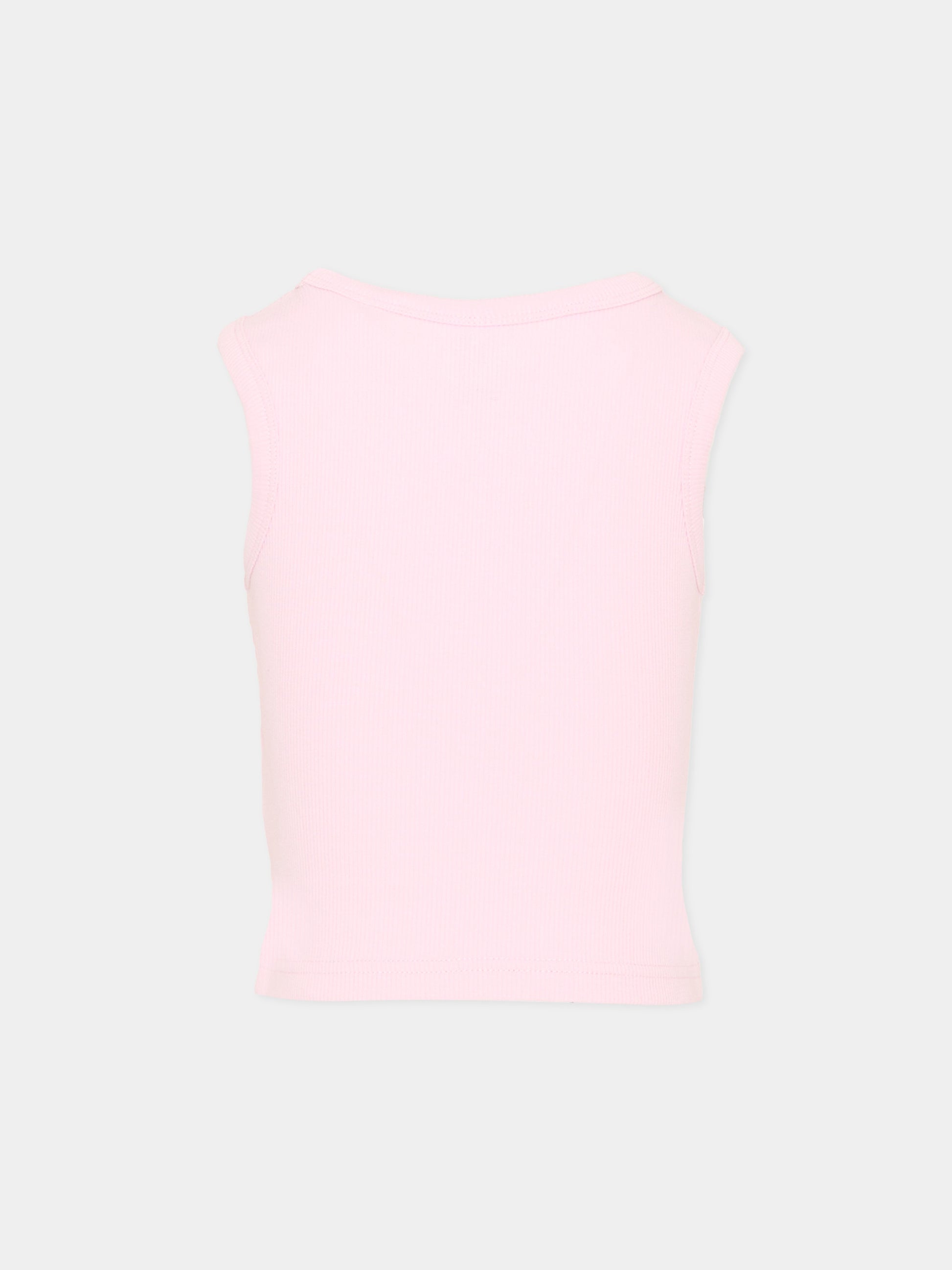 Canotta rosa per bambina con logo,New Balance,YT6196C5 LIR