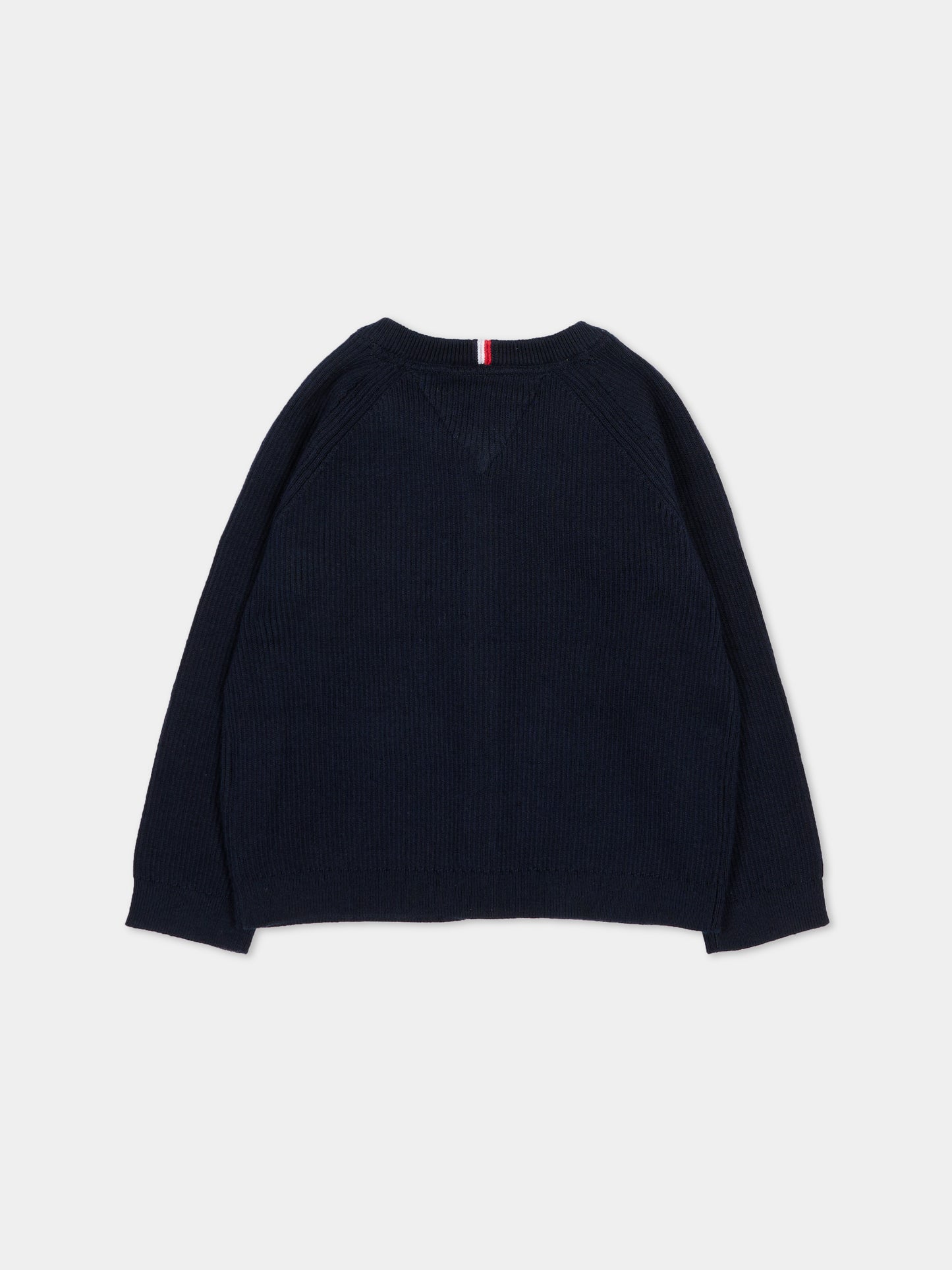 Cardigan blu per neonata con bandiera,Tommy Hilfiger Junior,KN0KN01846 DW5