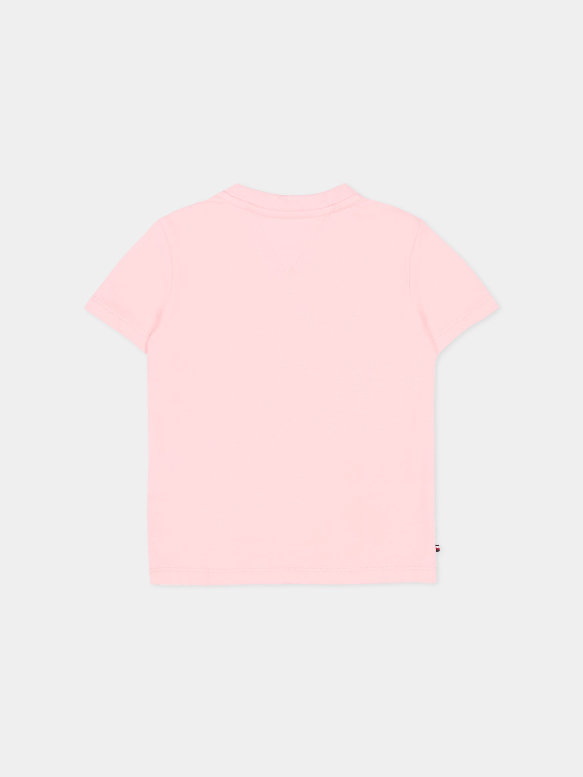 T-Shirt a manica corta rosa per neonata con logo,Tommy Hilfiger Junior,KN0KN02146 TG7