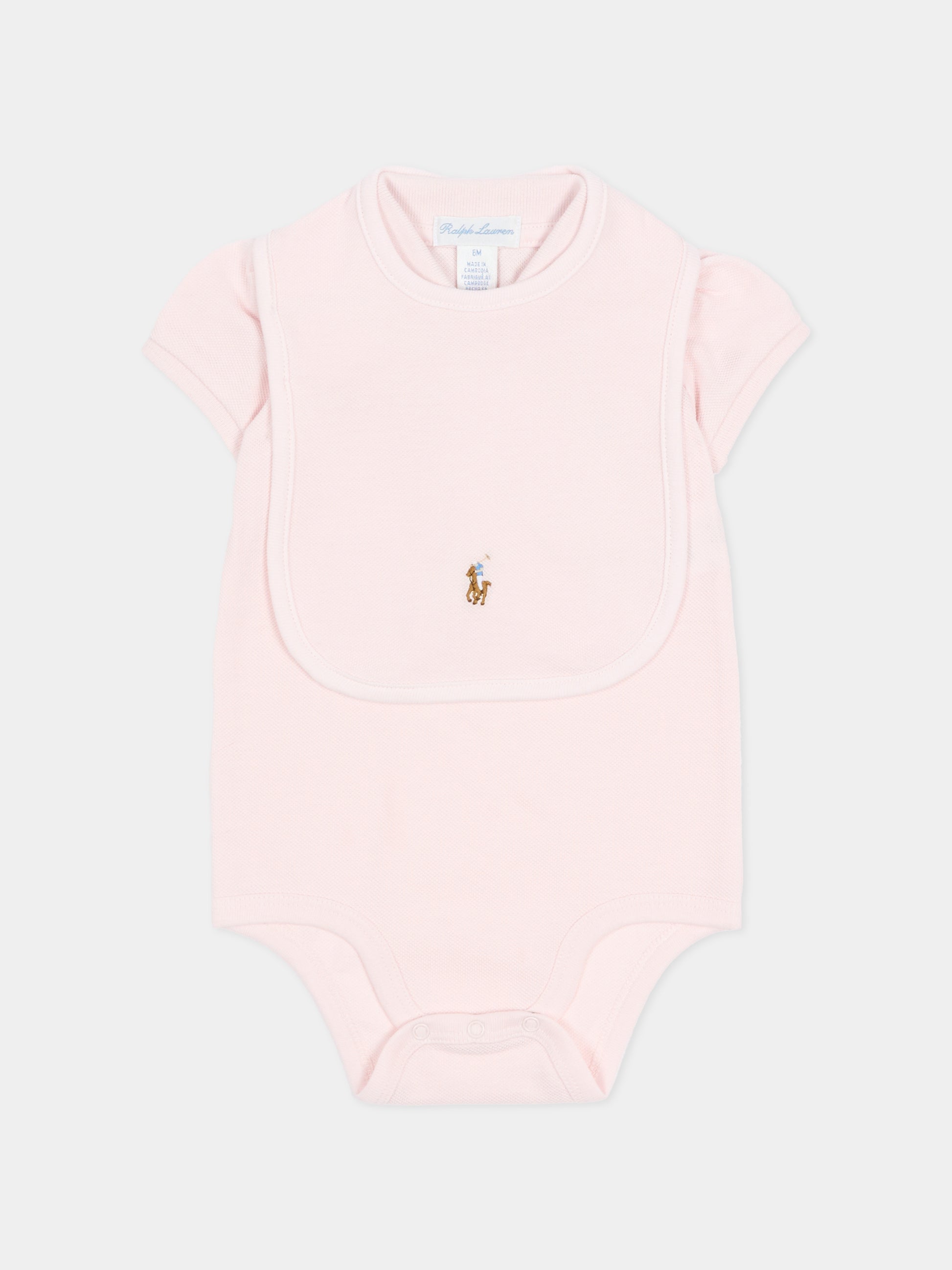 Set body rosa per neonata con cavallino,Ralph Lauren Kids,981613001