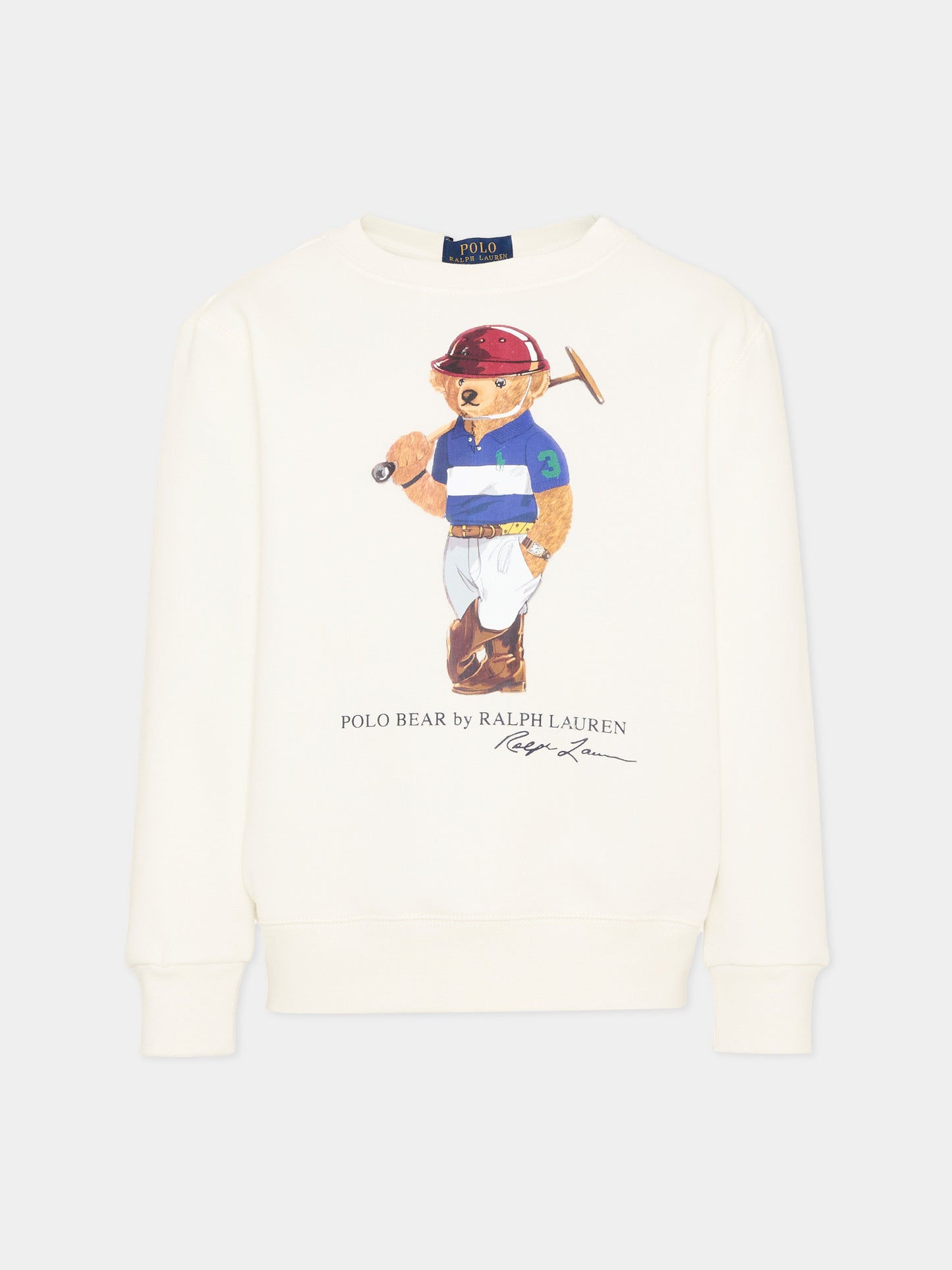 Felpa avorio Polo Bear per bambino,Ralph Lauren Kids,A96604001