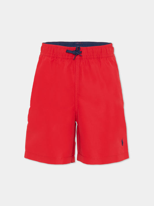 Boxer mare rosso per bambino con cavallino,Ralph Lauren Kids,957810001