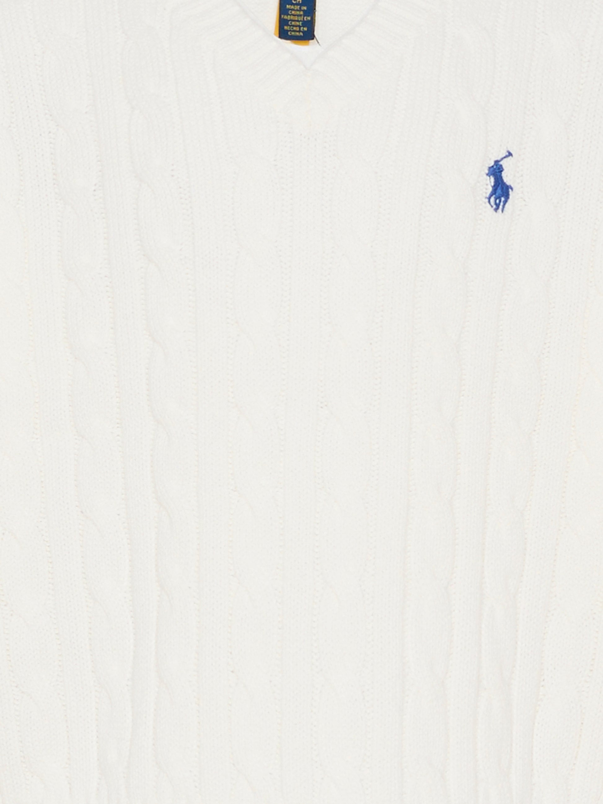 Maglione bianco per bambina con cavallino,Ralph Lauren Kids,A11238001