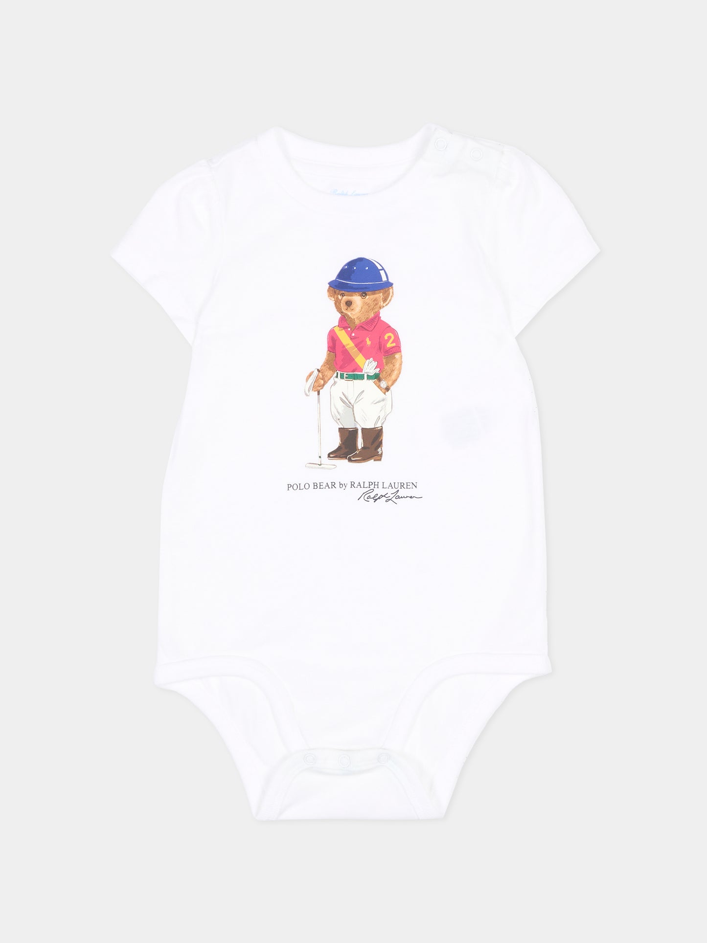 Body bianco per neonata con Polo Bear,Ralph Lauren Kids,A96181001