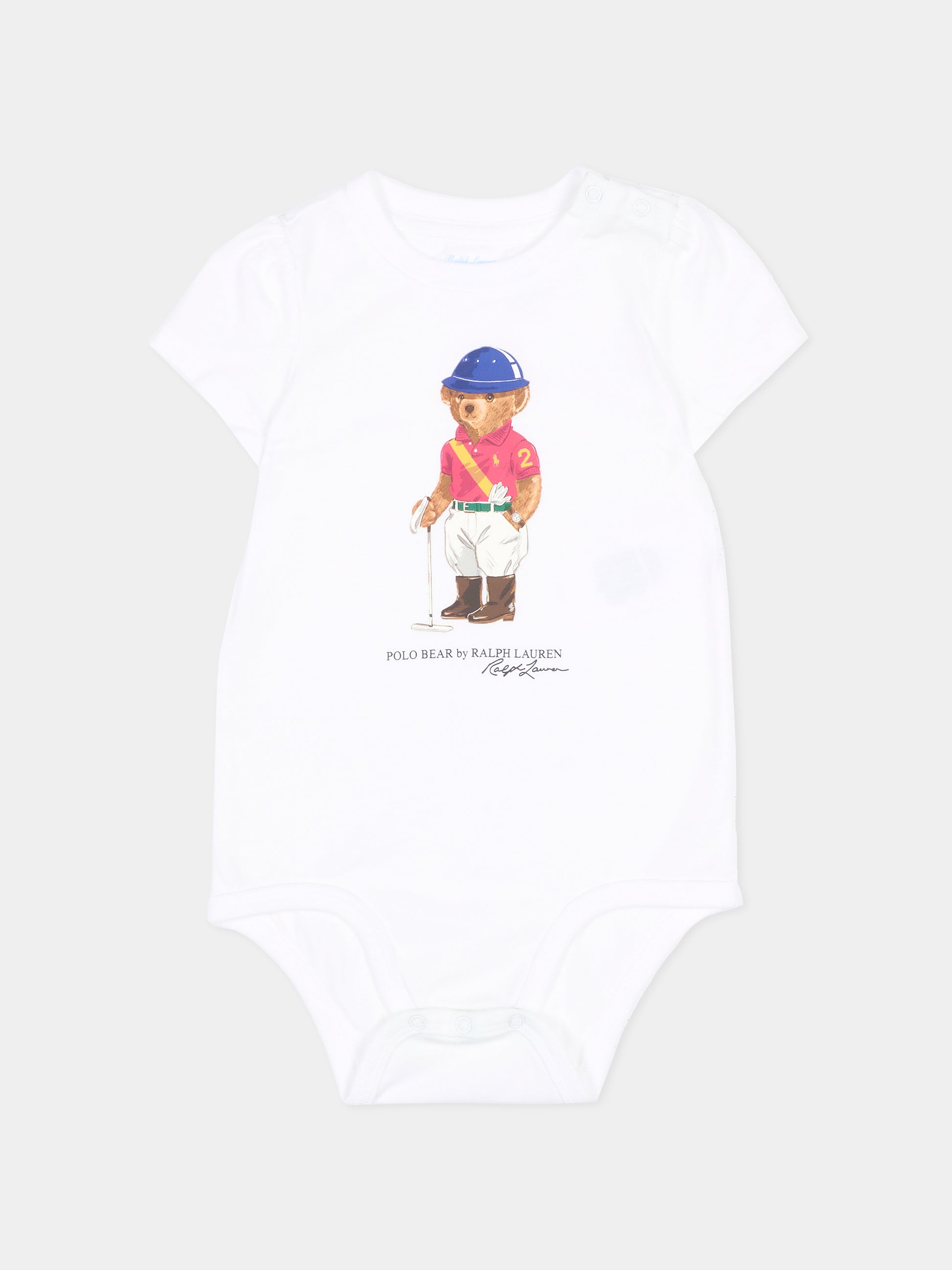 Body bianco per neonata con Polo Bear,Ralph Lauren Kids,A96181001