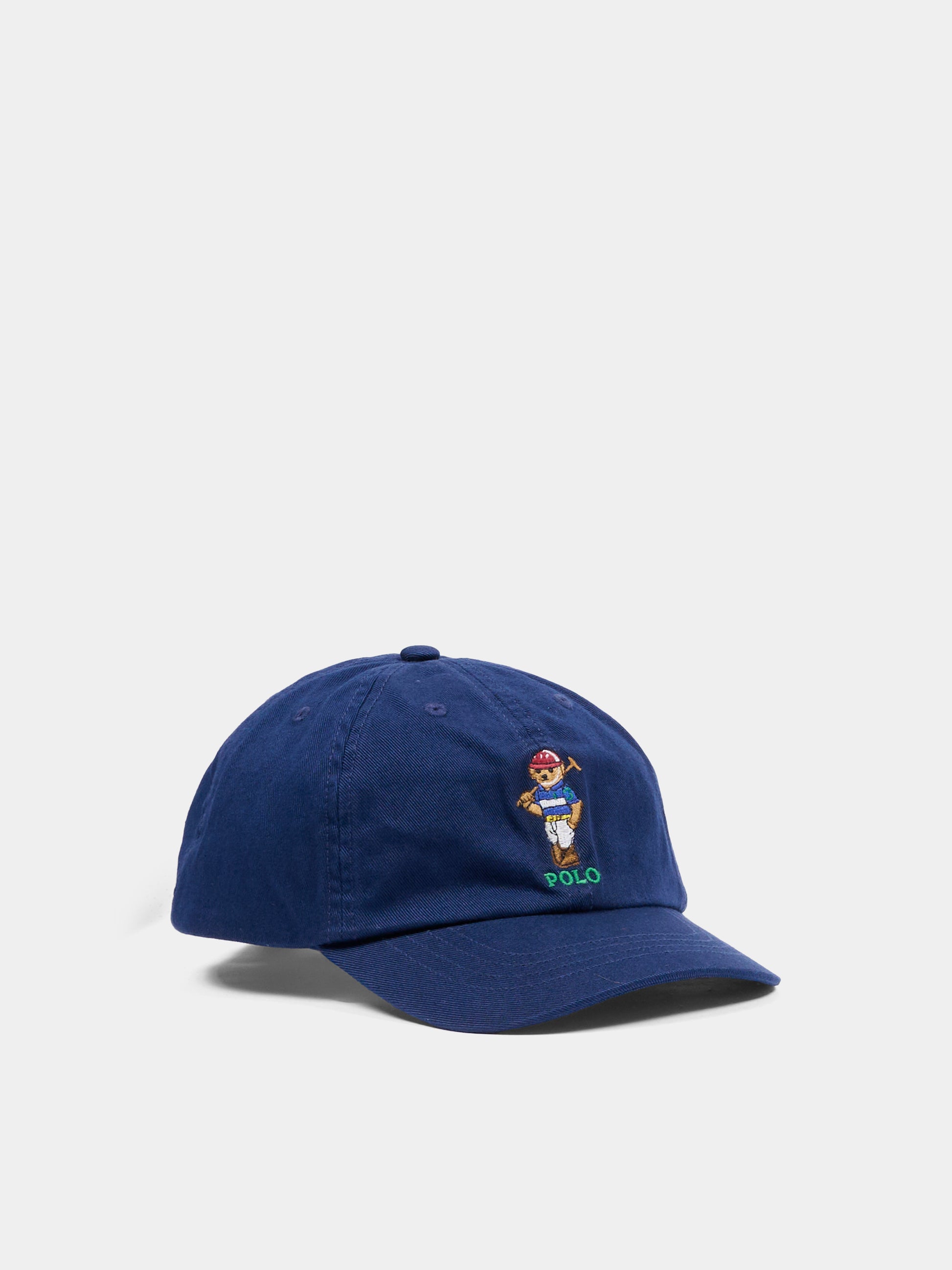 Cappello blu per neonato con cavallino,Ralph Lauren Kids,A96605001